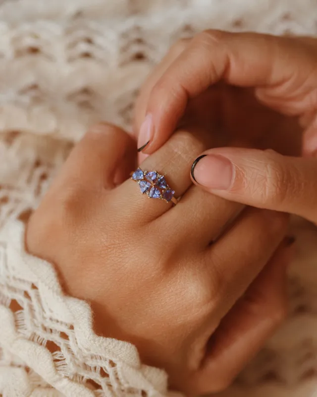 Vivian 9ct Gold Tanzanite & Diamond Ring sold by Rock n Rose