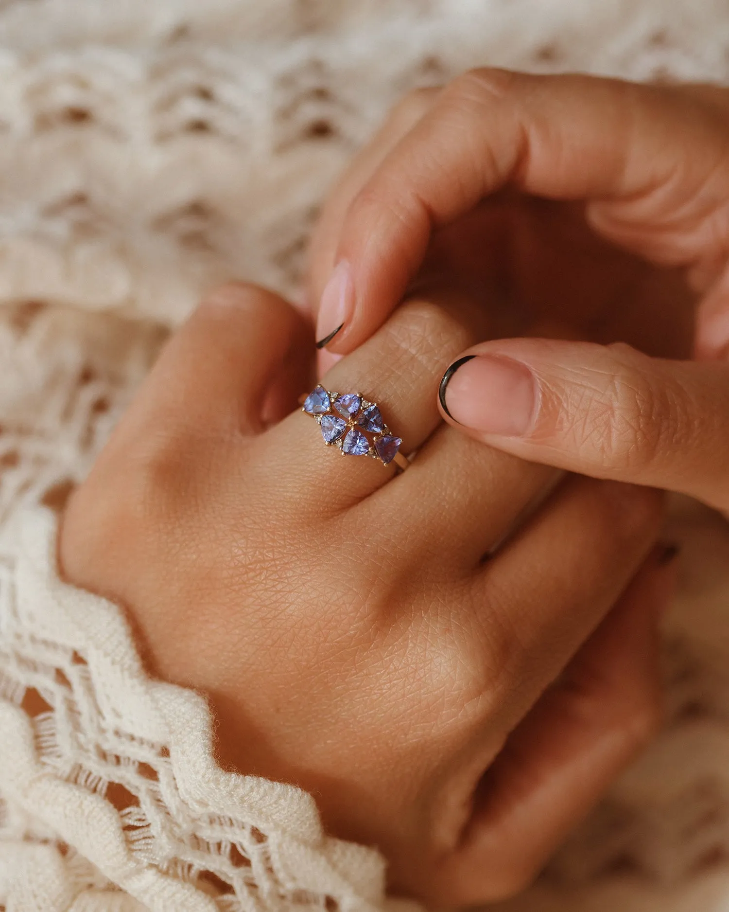 Vivian 9ct Gold Tanzanite & Diamond Ring sold by Rock n Rose