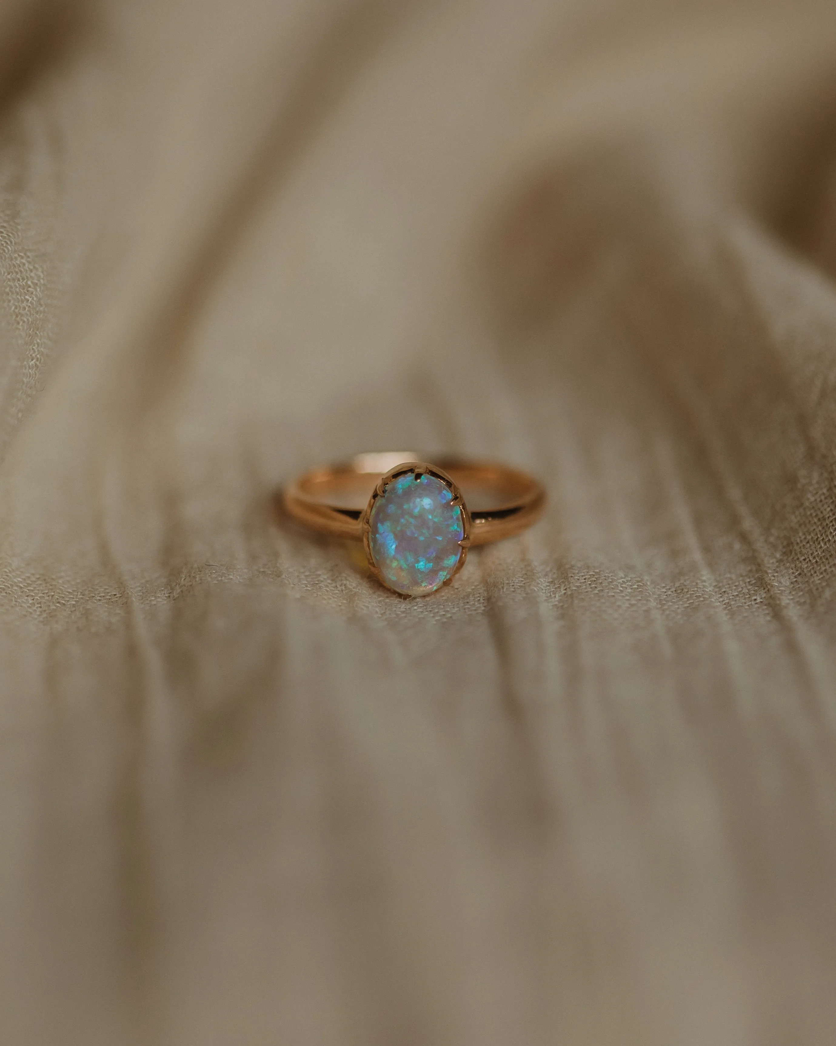 Helga Antique 18ct Gold Opal Solitaire Ring sold by Rock n Rose product image thumbnail 3
