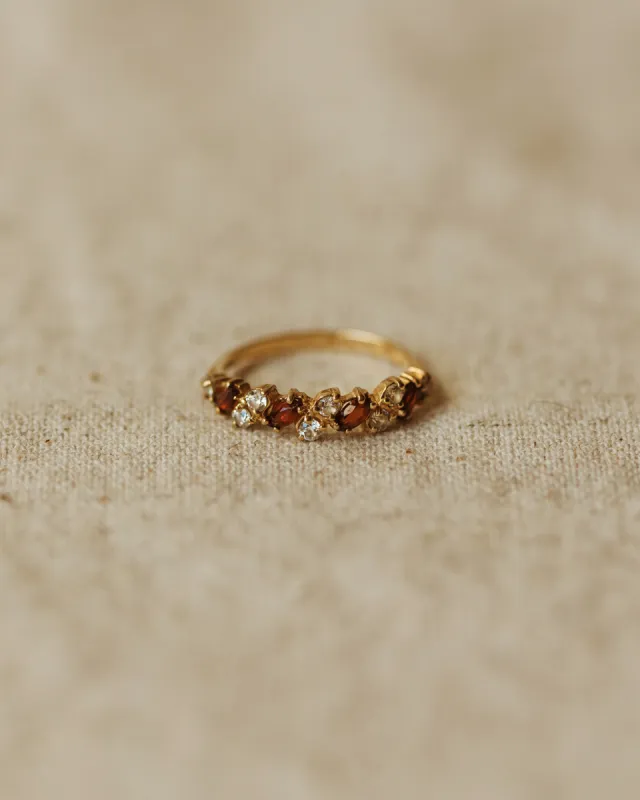 Francine Vintage 9ct Gold Garnet Ring sold by Rock n Rose
