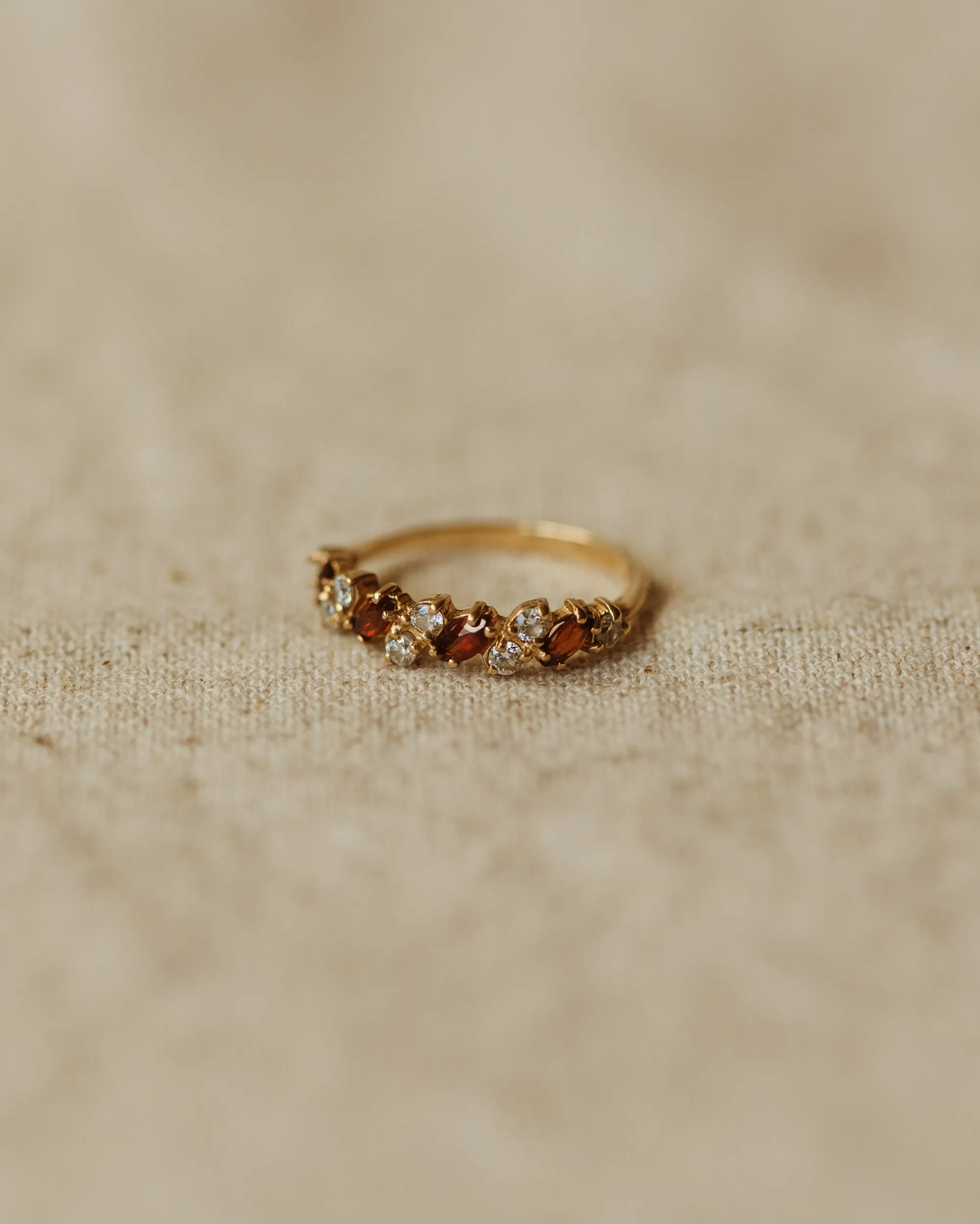 Francine Vintage 9ct Gold Garnet Ring sold by Rock n Rose product image thumbnail 3