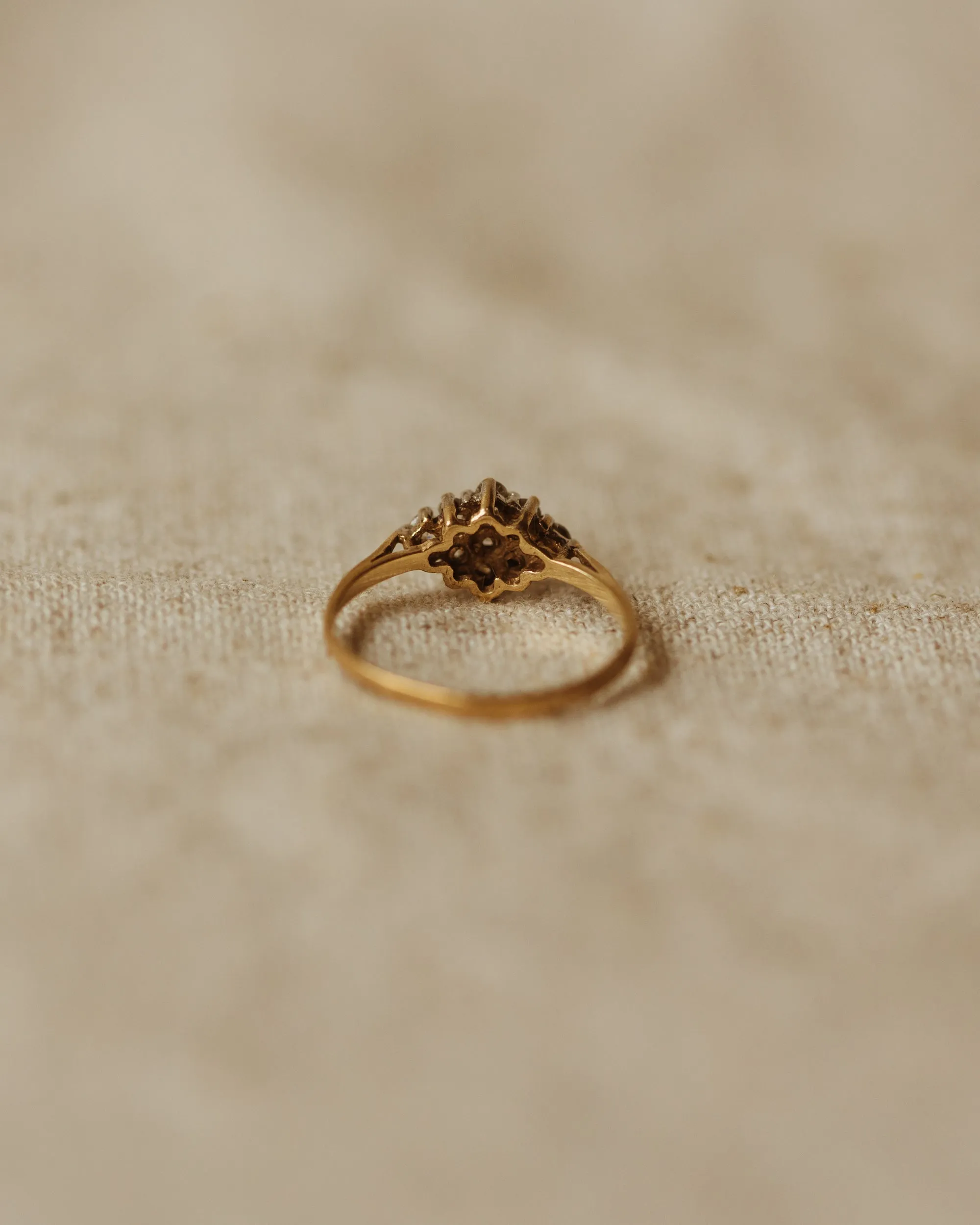 Victoria Vintage 9ct Gold CZ Cluster Ring sold by Rock n Rose product image thumbnail 4