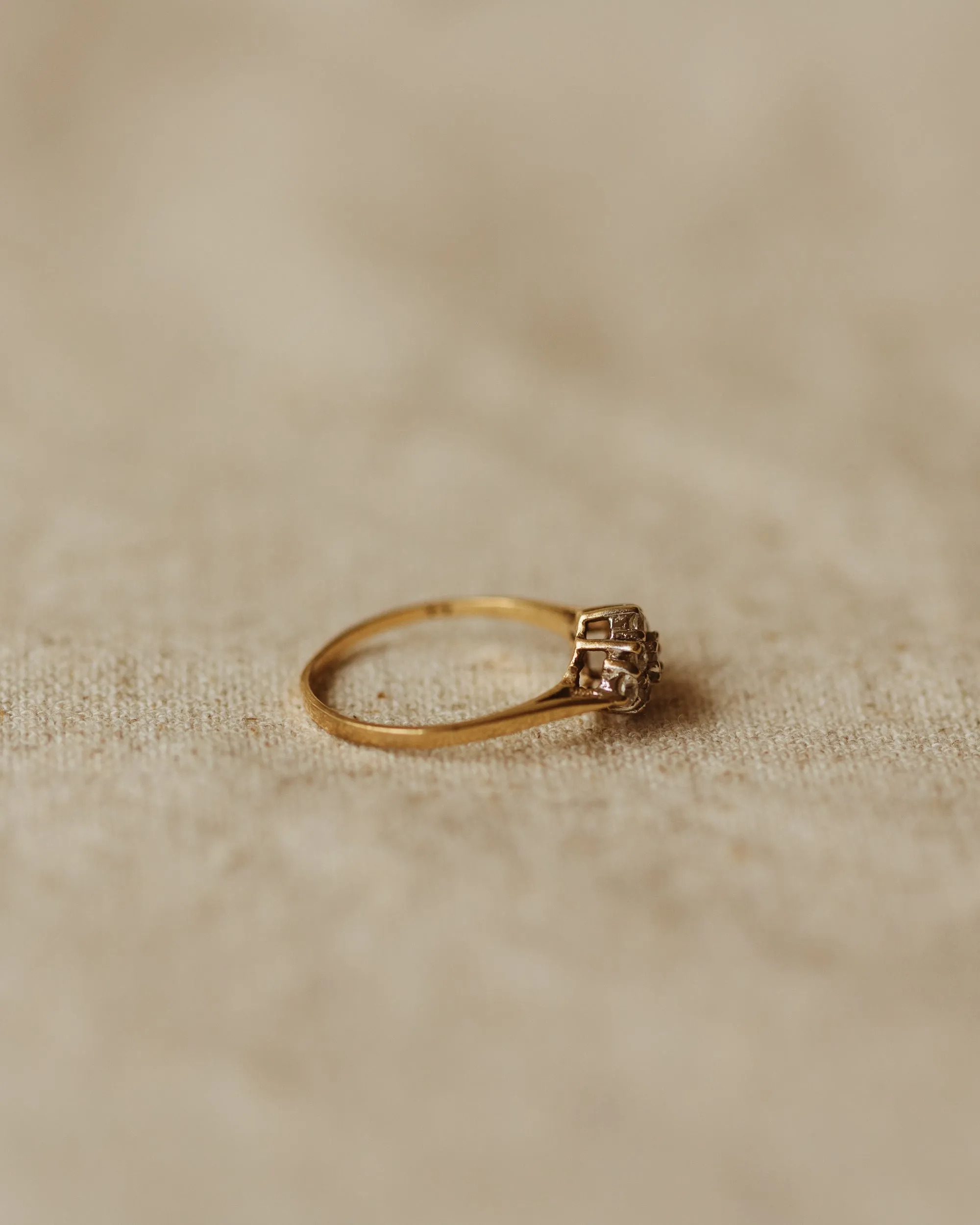 Victoria Vintage 9ct Gold CZ Cluster Ring sold by Rock n Rose product image thumbnail 3