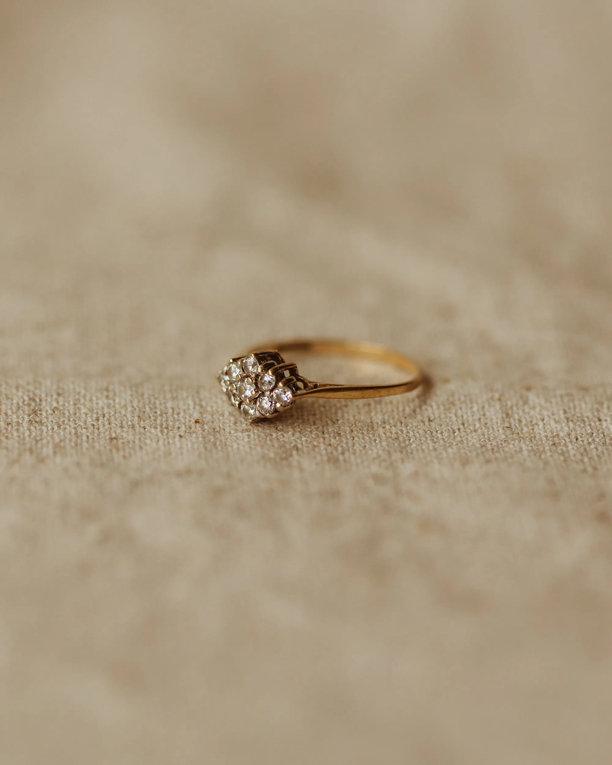 Victoria Vintage 9ct Gold CZ Cluster Ring sold by Rock n Rose product image thumbnail 5