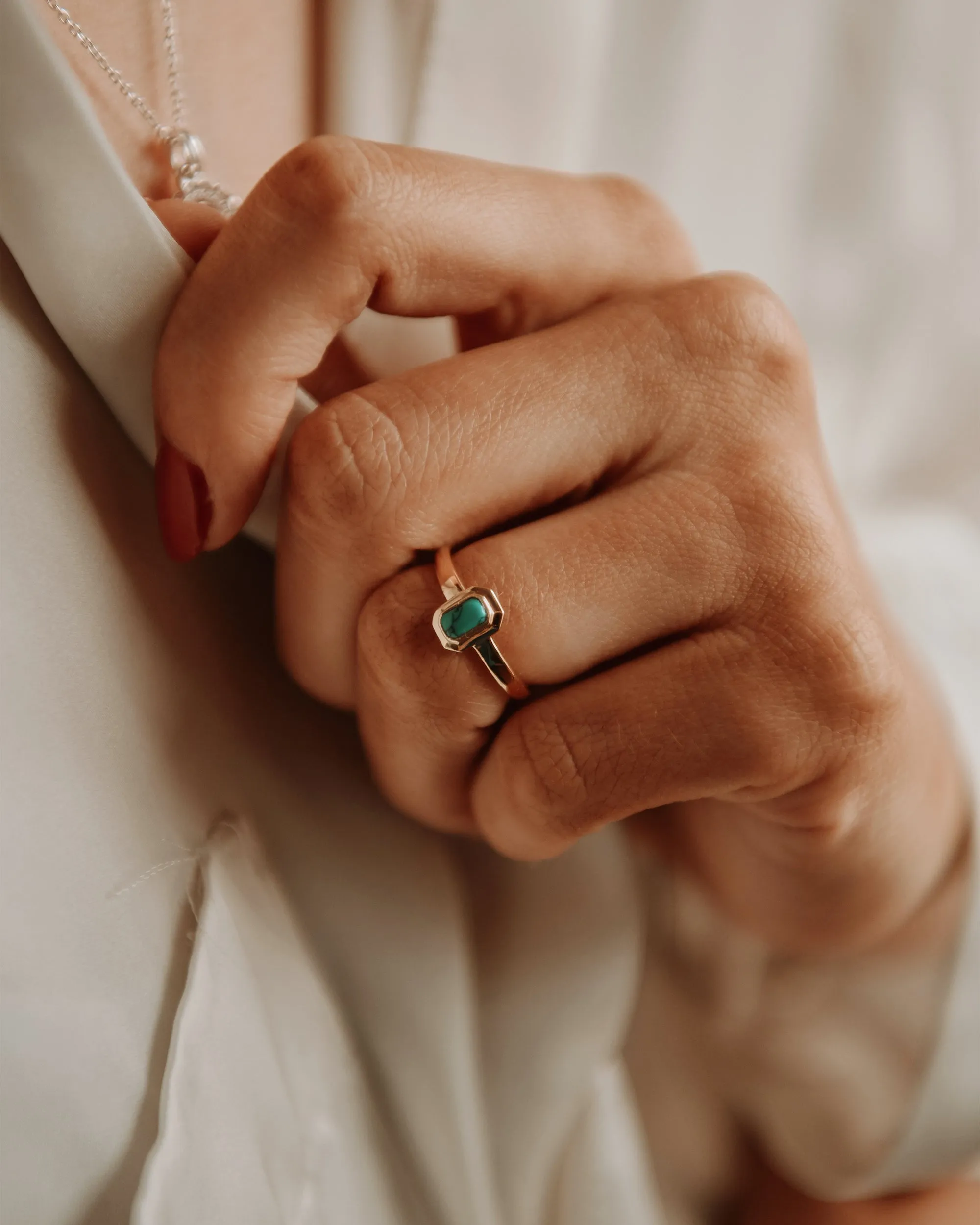 Frances Gold Vermeil Birthstone Ring - December sold by Rock n Rose product image thumbnail 5