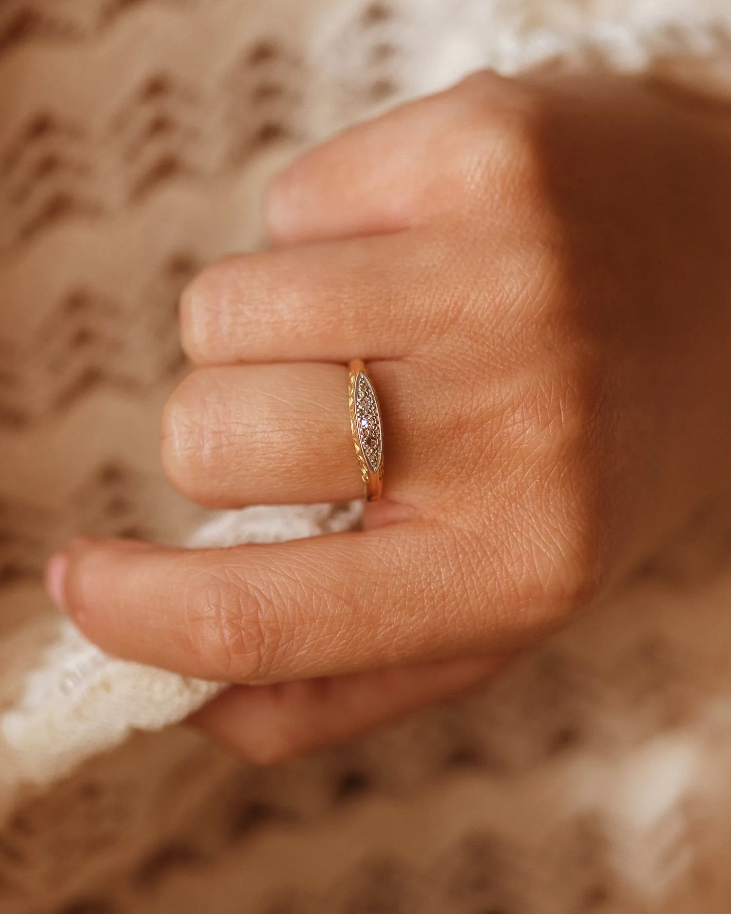 Freda 18ct Gold Diamond Ring sold by Rock n Rose product image thumbnail 2