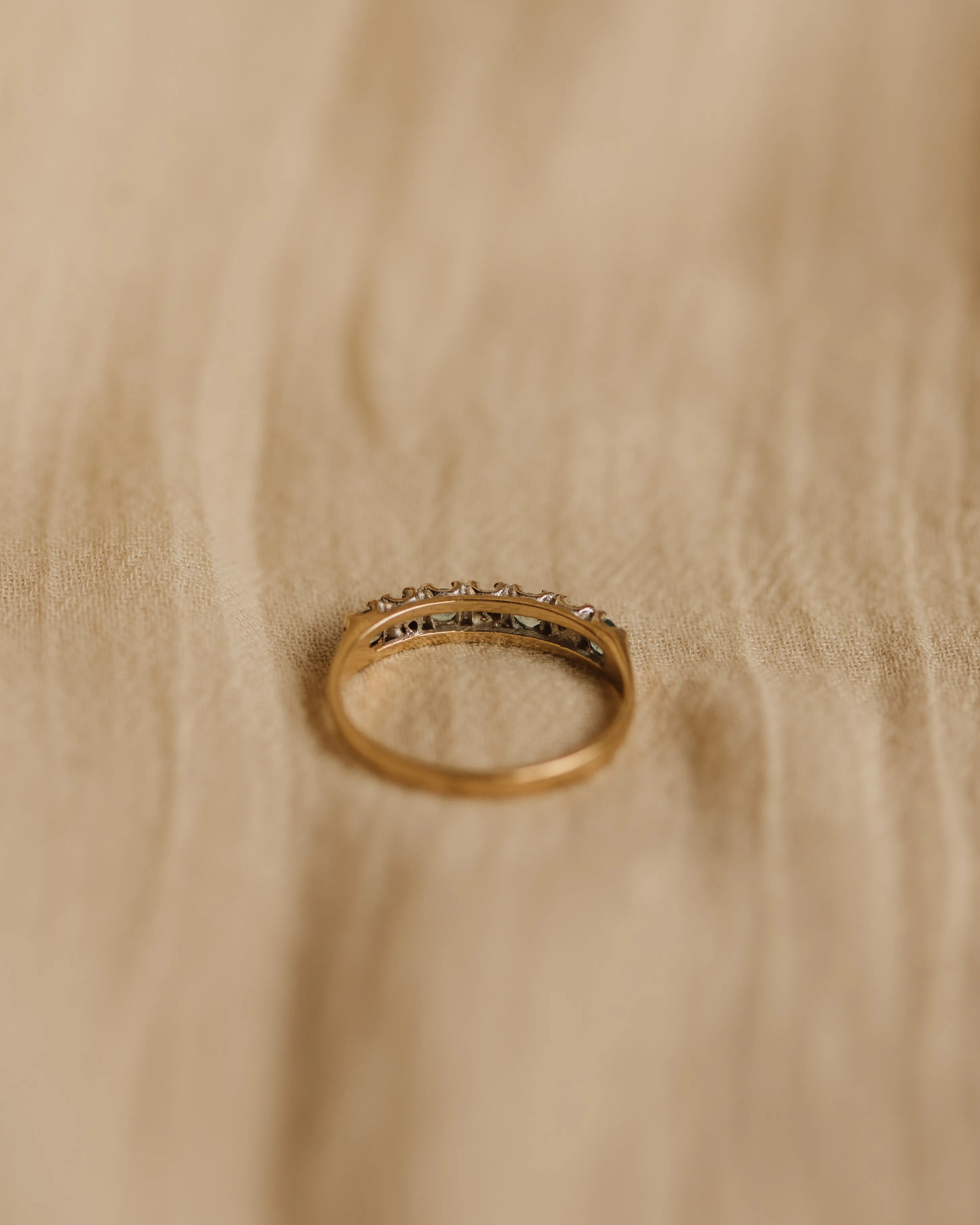 Georgia 1975 9ct Gold Blue Topaz & Diamond Ring sold by Rock n Rose product image thumbnail 4