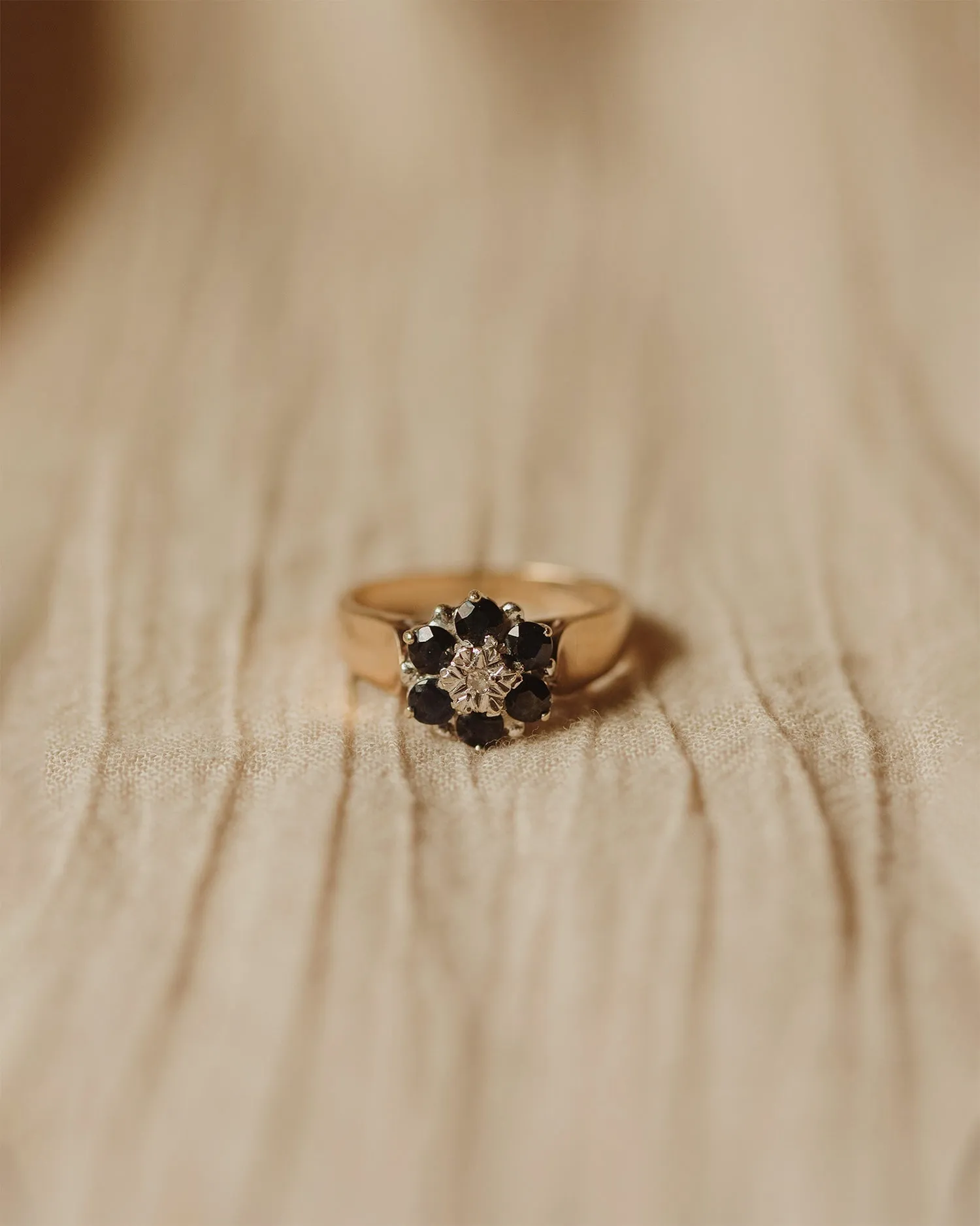 Laurie 9ct Gold Sapphire & Diamond Ring sold by Rock n Rose product image thumbnail 2