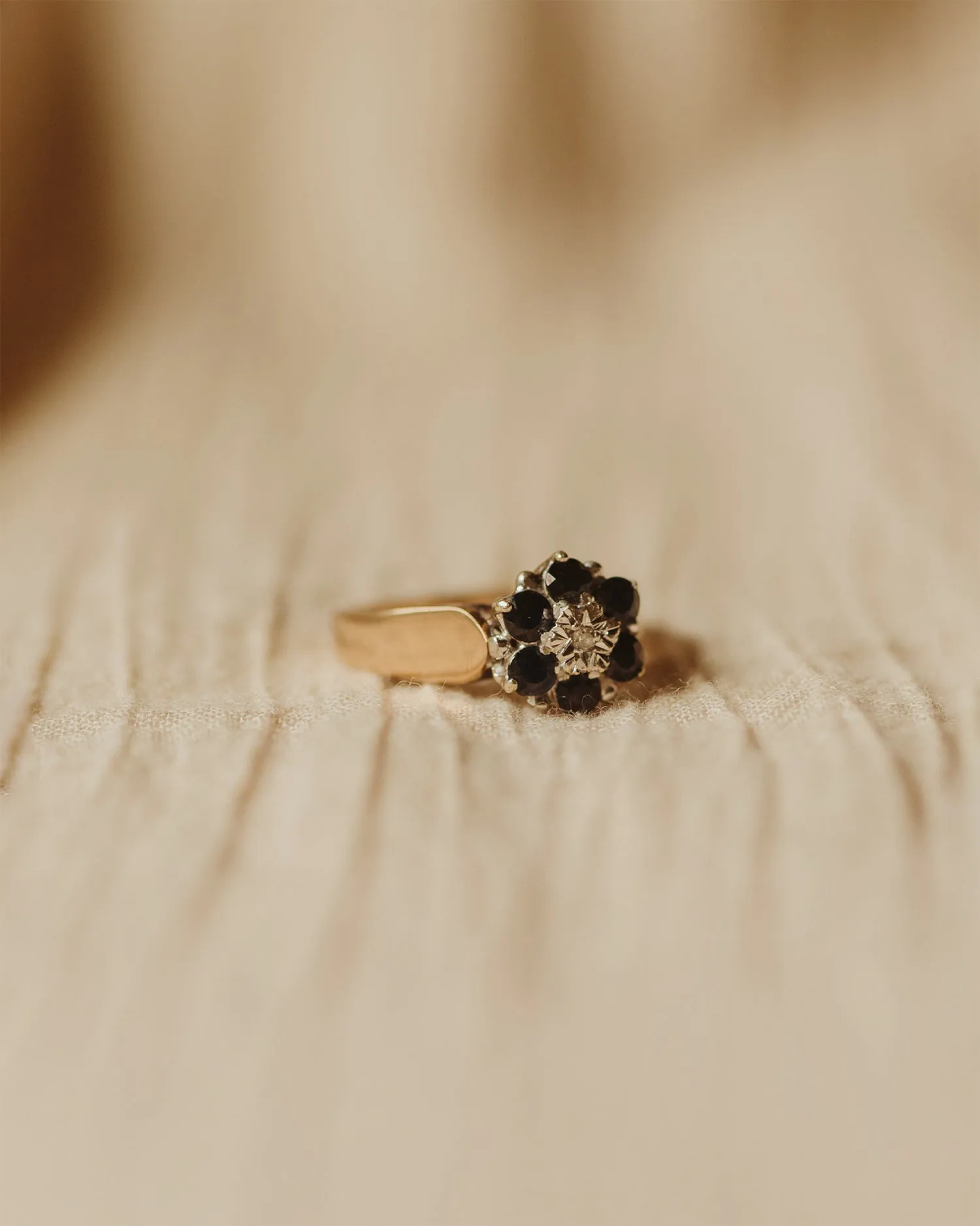 Laurie 9ct Gold Sapphire & Diamond Ring sold by Rock n Rose product image thumbnail 3