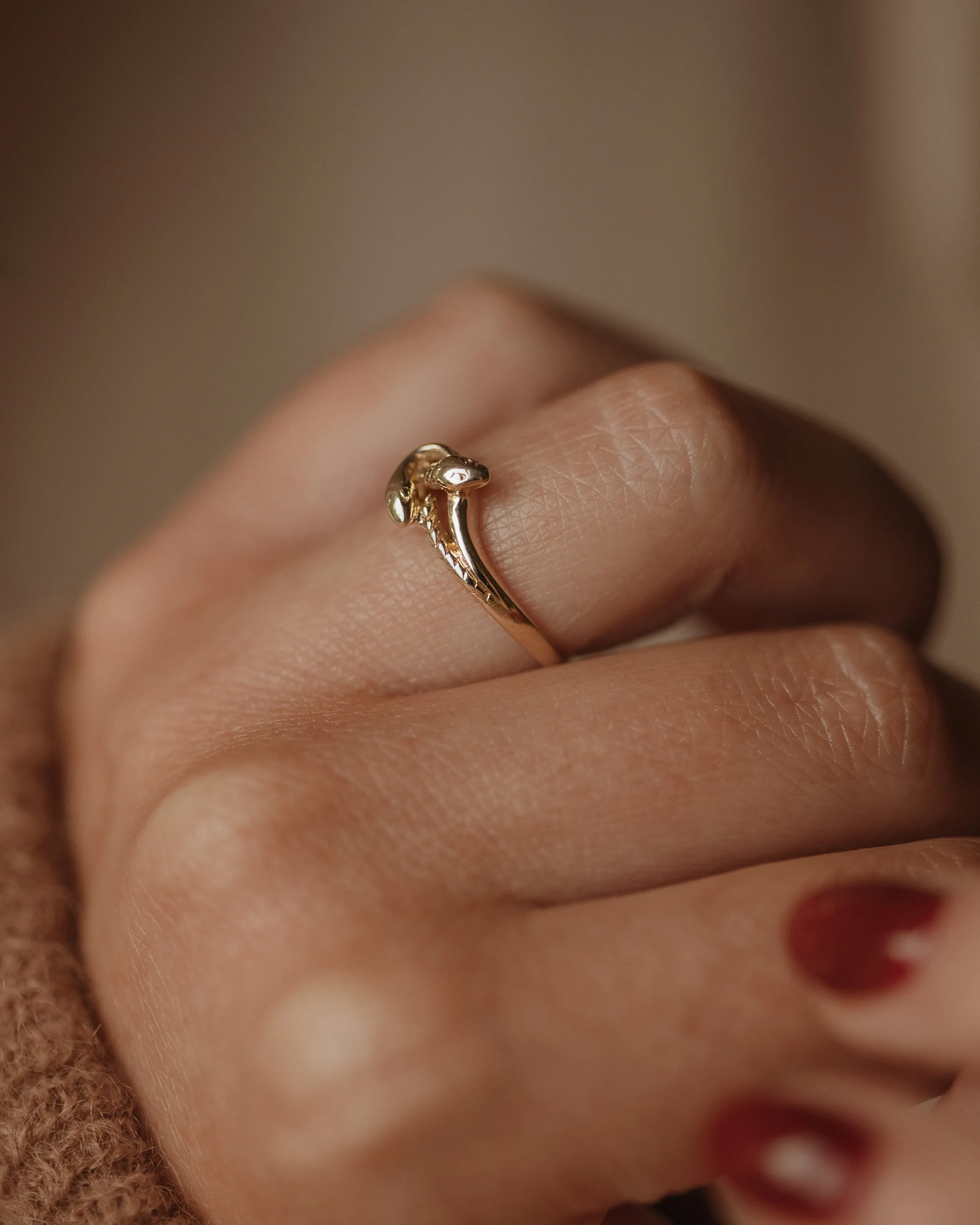 Irma 1988 Vintage 9ct Gold Double Snake Ring sold by Rock n Rose product image thumbnail 3