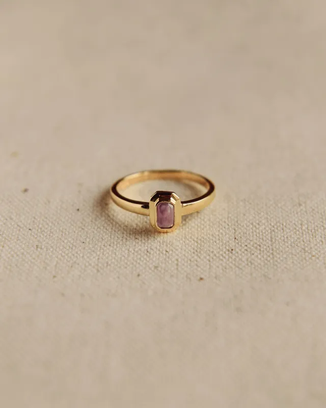 Frances Gold Vermeil Birthstone Ring - February sold by Rock n Rose