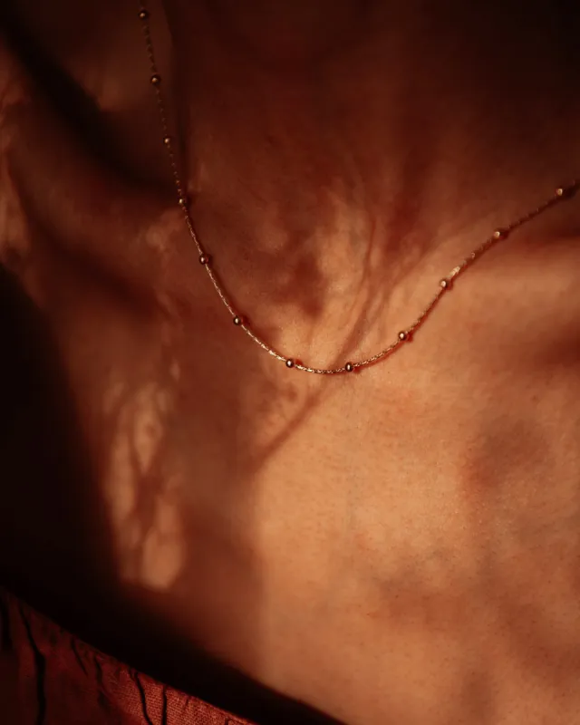 Laurel Gold Vermeil Beaded Chain Necklace sold by Rock n Rose
