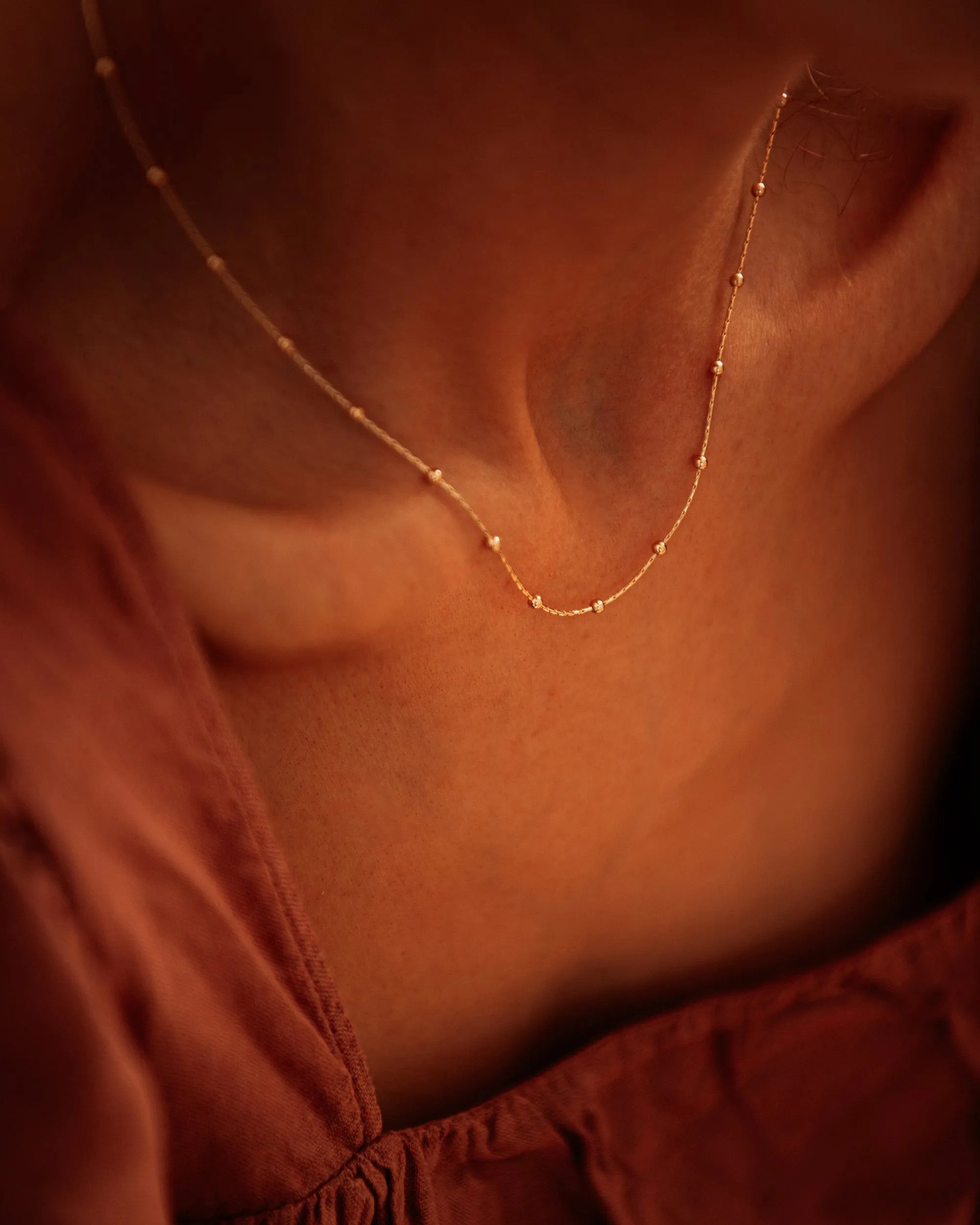 Laurel Gold Vermeil Beaded Chain Necklace sold by Rock n Rose product image thumbnail 5