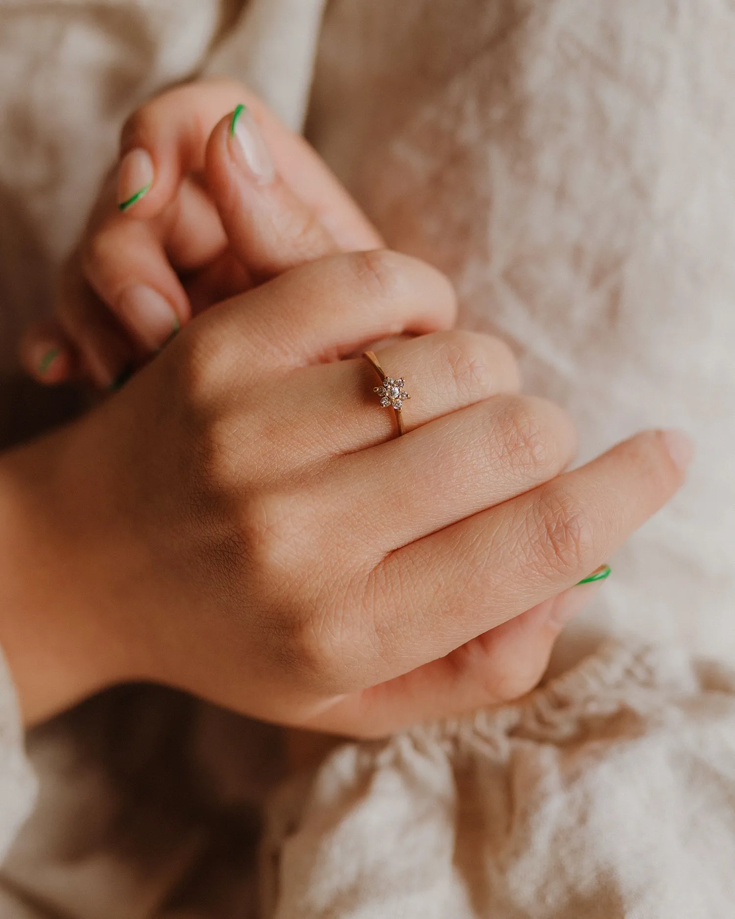 Eleanora 9ct Gold Cluster Ring sold by Rock n Rose