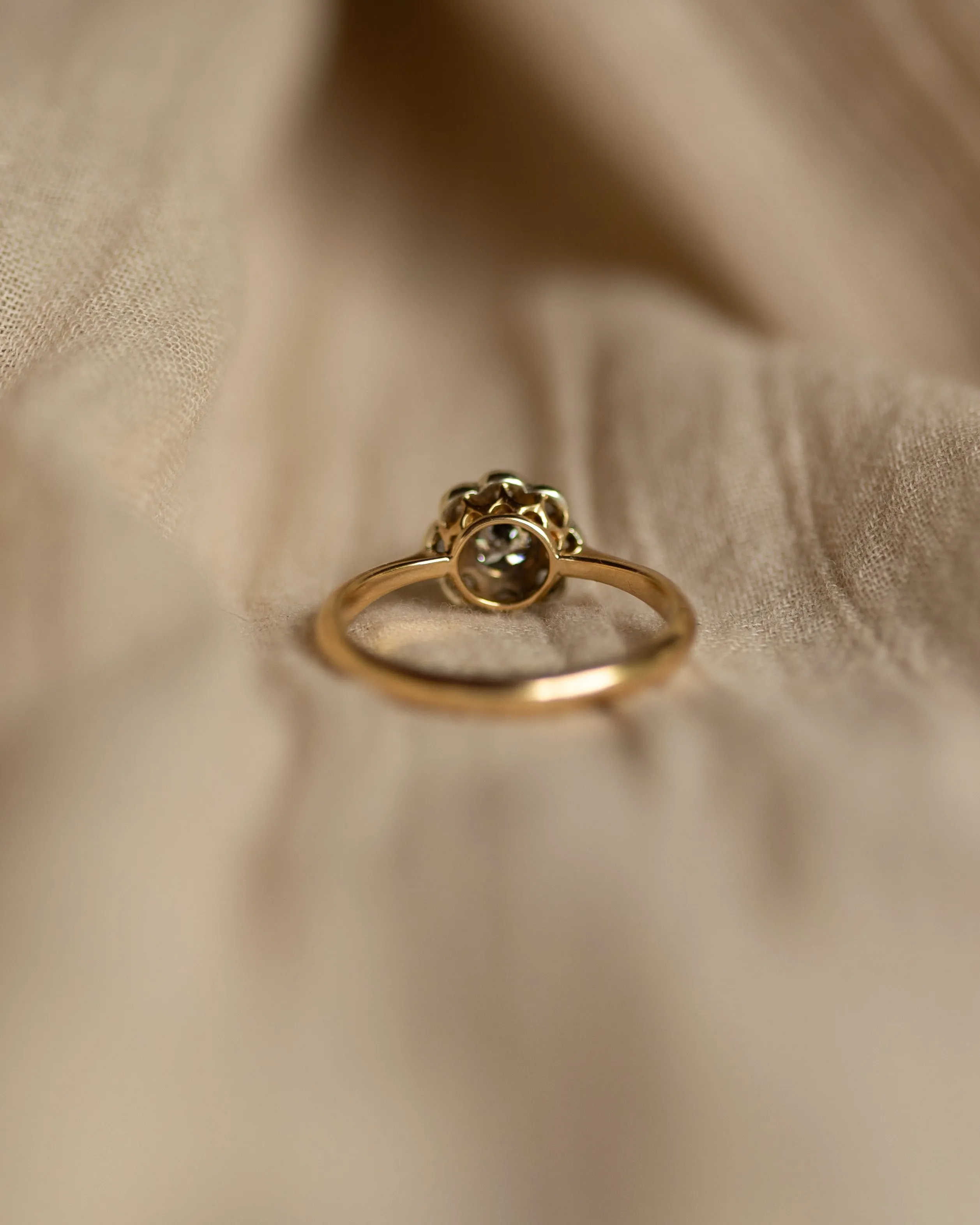 Augustina Antique 18ct Gold Diamond Daisy Cluster Ring sold by Rock n Rose product image thumbnail 5