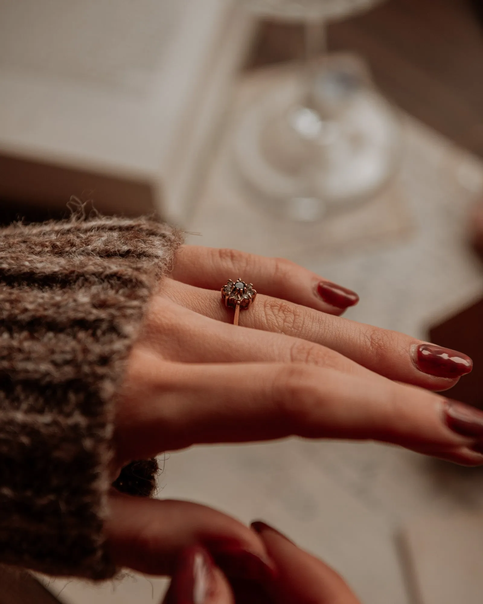 Augusta 9ct Gold Sapphire Cluster Ring sold by Rock n Rose product image thumbnail 2