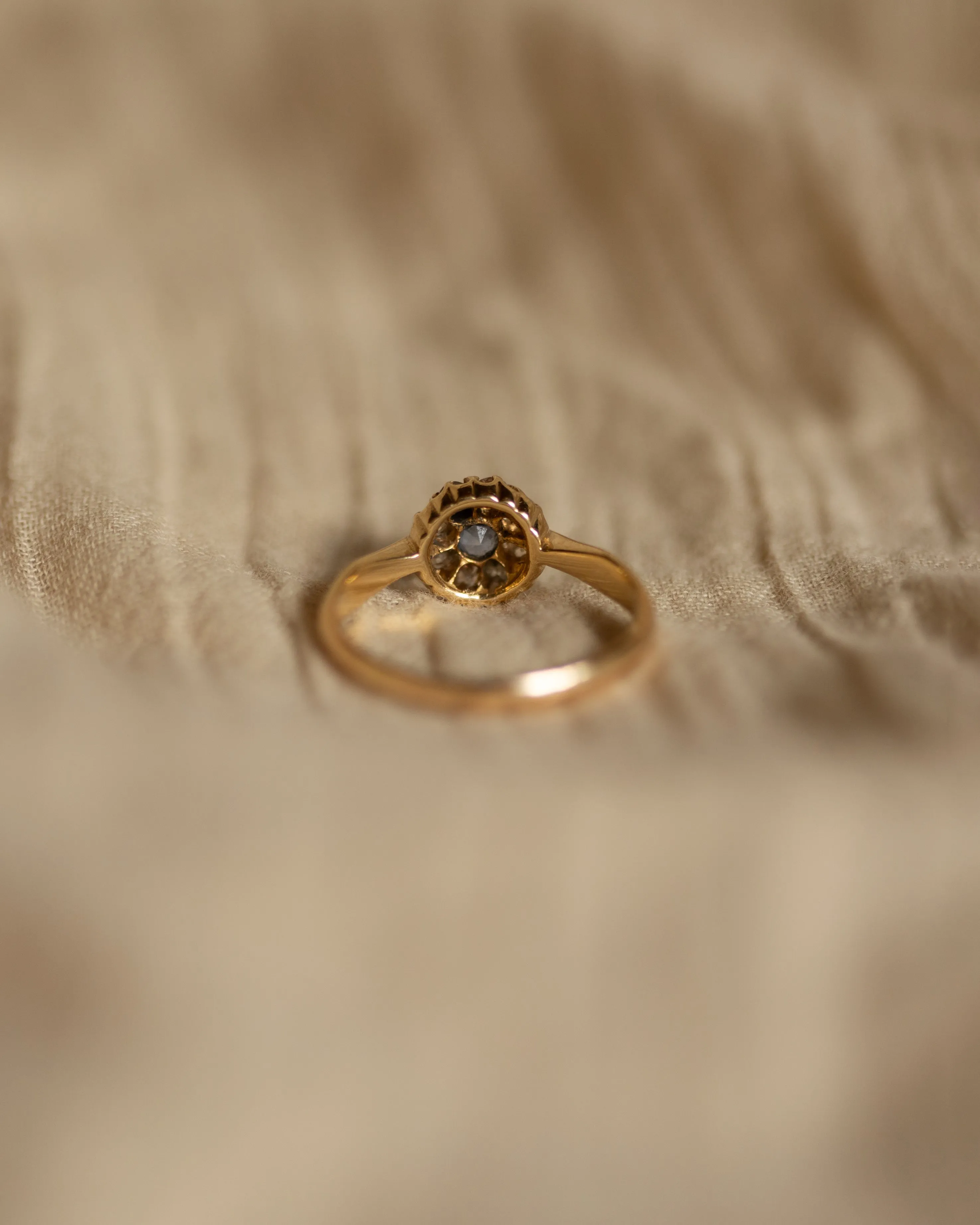 Hope 1911 Antique 18ct Gold Sapphire & Diamond Cluster Ring sold by Rock n Rose product image thumbnail 4