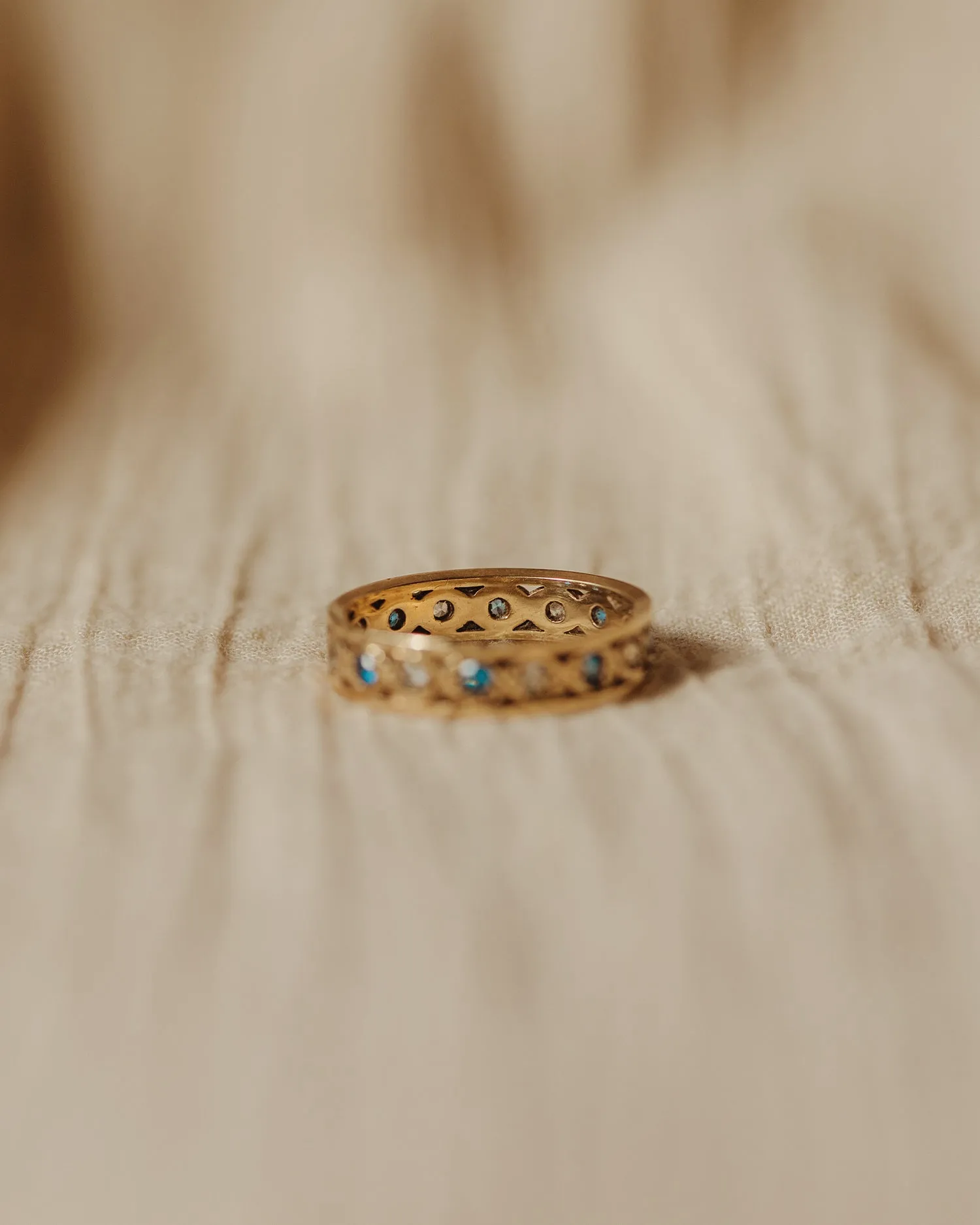 Lillian 9ct Gold Sapphire & Diamond Ring sold by Rock n Rose product image thumbnail 3