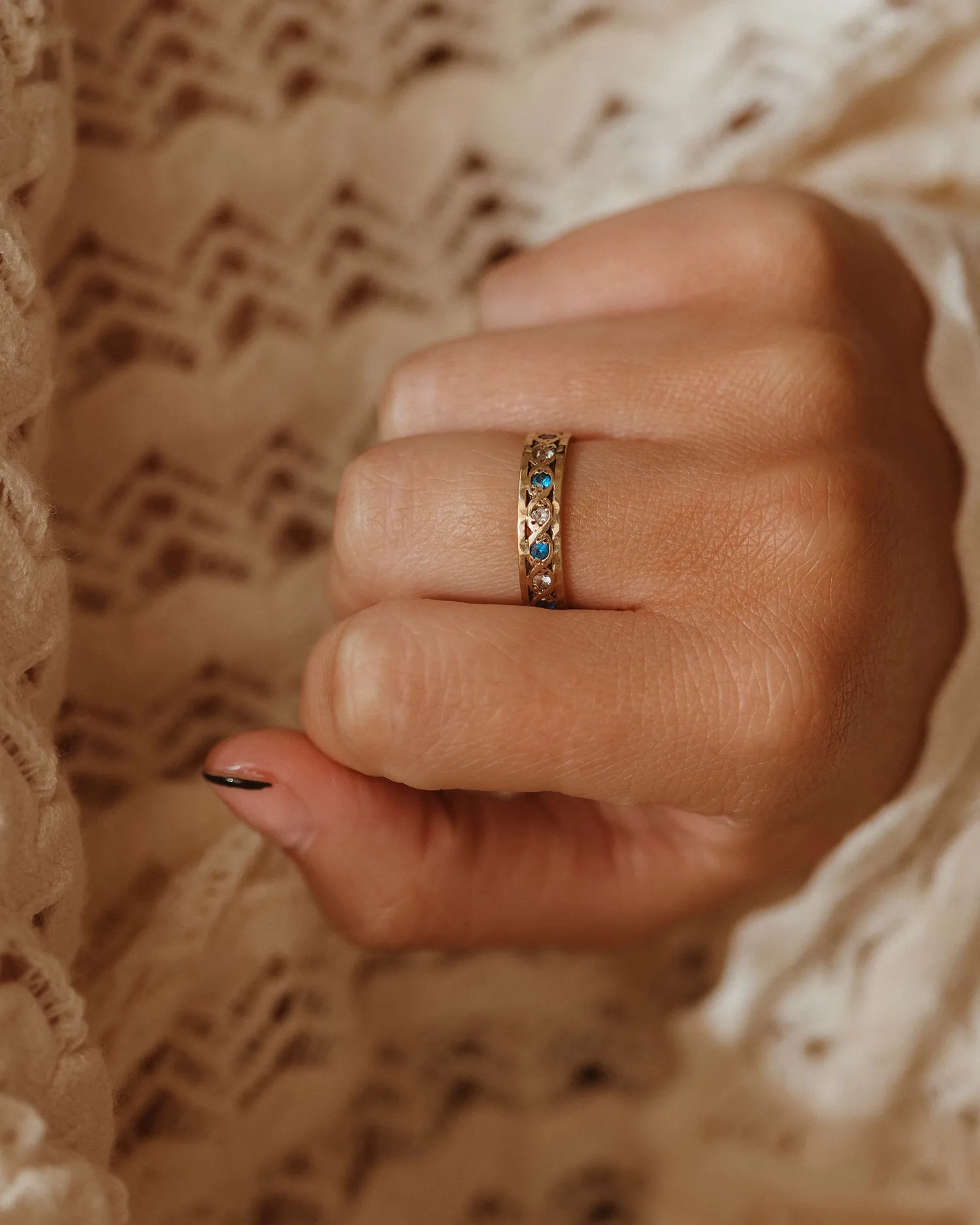 Lillian 9ct Gold Sapphire & Diamond Ring sold by Rock n Rose product image thumbnail 2