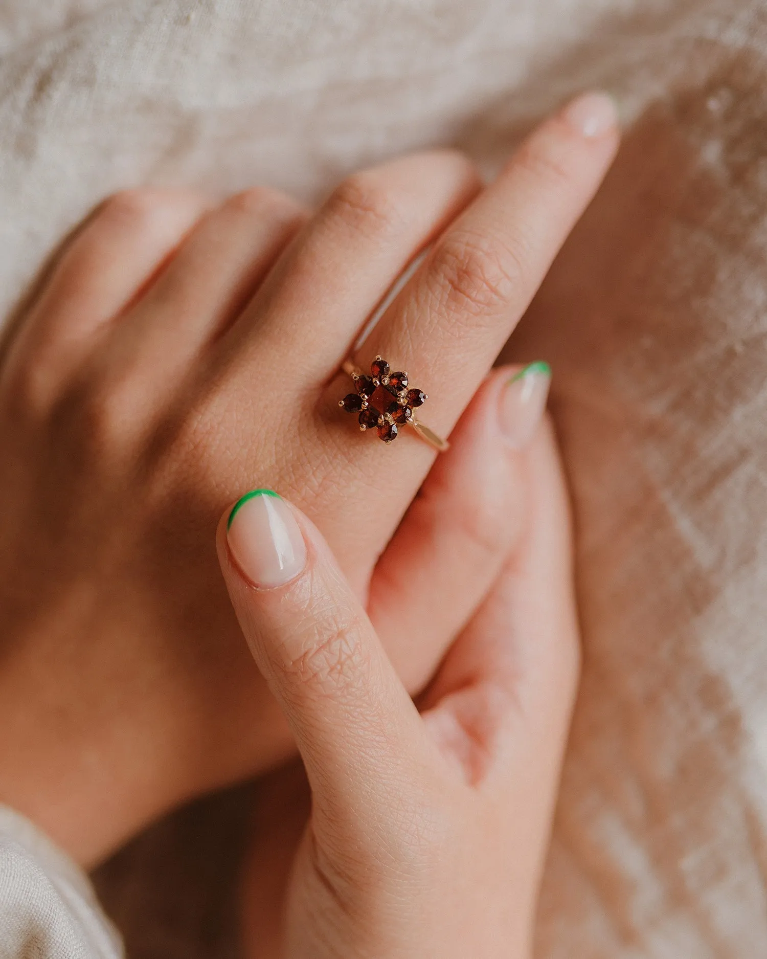 Cosette 9ct Gold Garnet Ring sold by Rock n Rose product image thumbnail 2