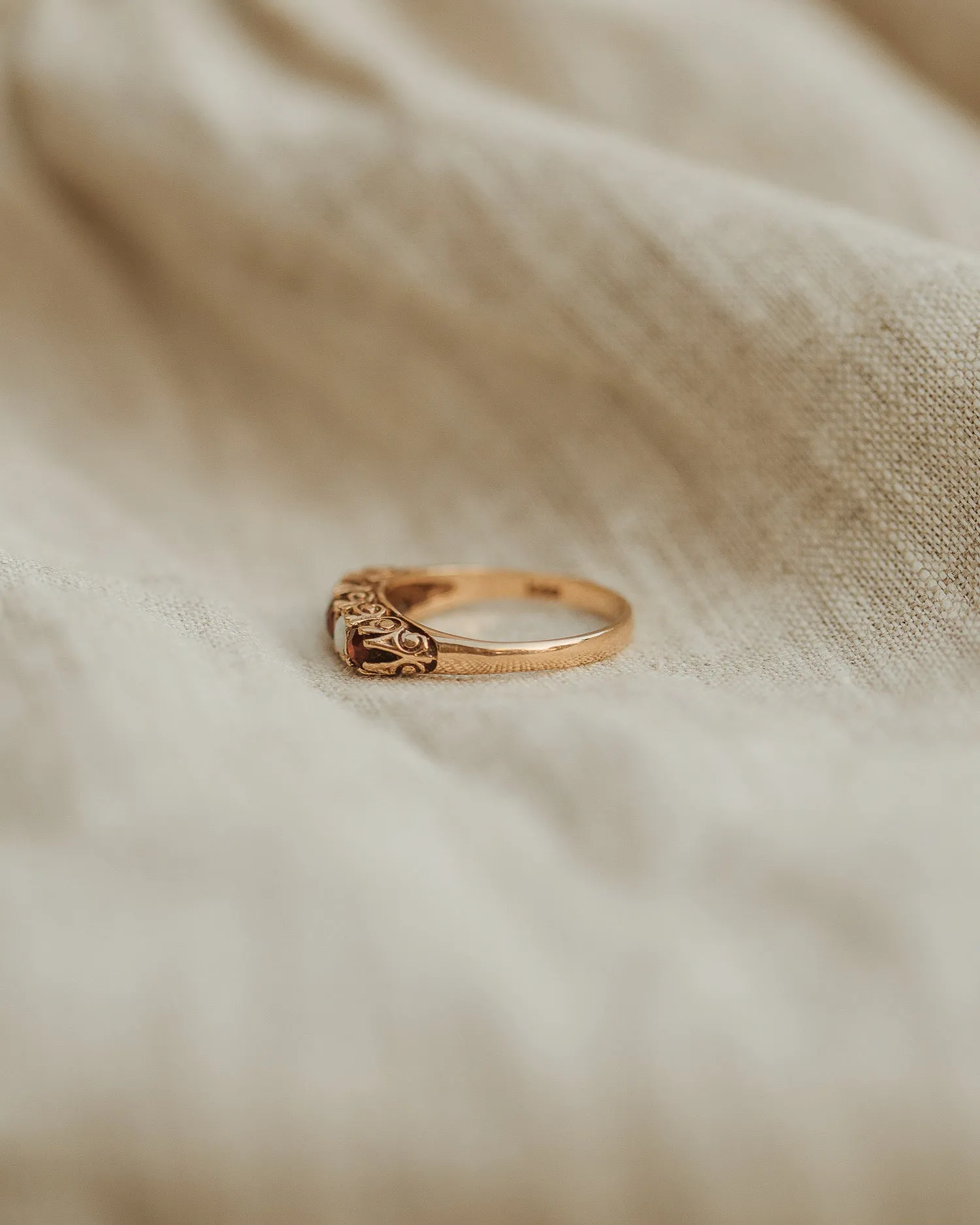 Wilma 9ct Gold Garnet & Opal Ring sold by Rock n Rose product image thumbnail 5