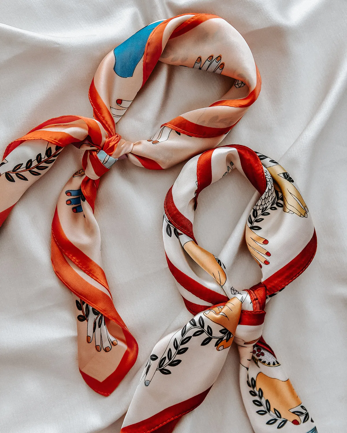 Cecily Celestial Peach Square Scarf sold by Rock n Rose product image thumbnail 3