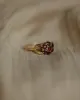 Flora Vintage 9ct Gold Garnet Flower Cluster Ring sold by Rock n Rose