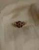 Flora Vintage 9ct Gold Garnet Flower Cluster Ring sold by Rock n Rose