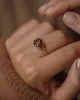 Flora Vintage 9ct Gold Garnet Flower Cluster Ring sold by Rock n Rose