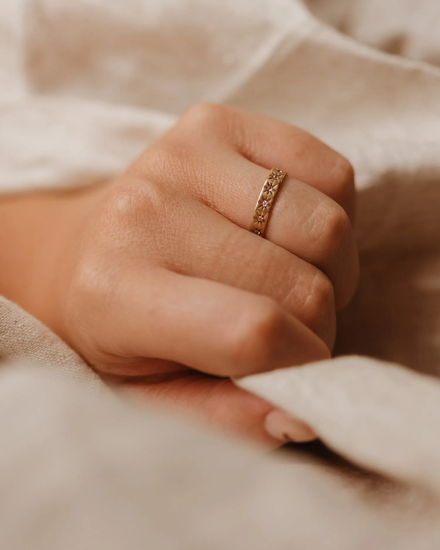 Vivian 9ct Gold Starburst Eternity Ring sold by Rock n Rose product image thumbnail 2