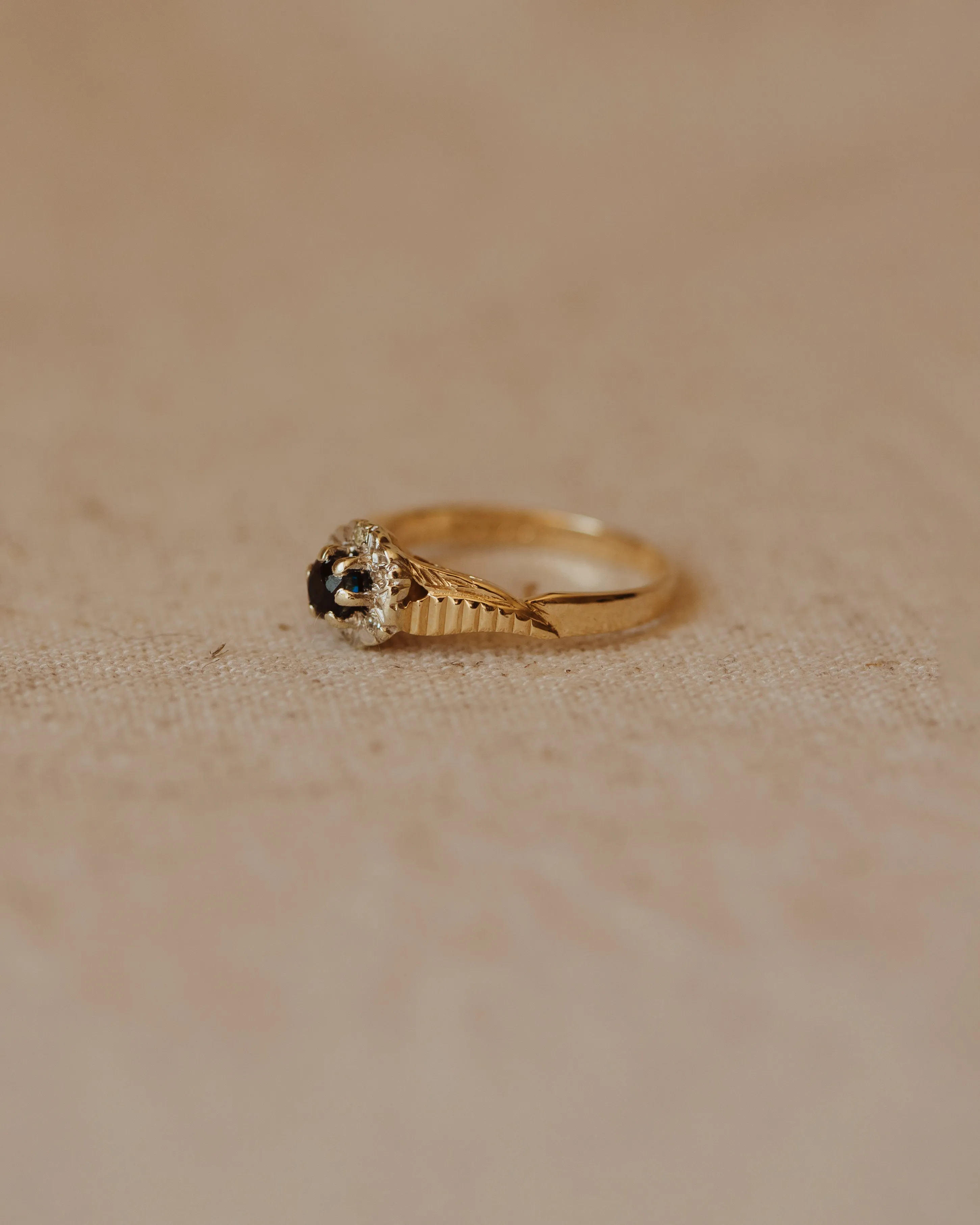 Philippa 1977 9ct Gold Sapphire & Diamond Ring sold by Rock n Rose product image thumbnail 3