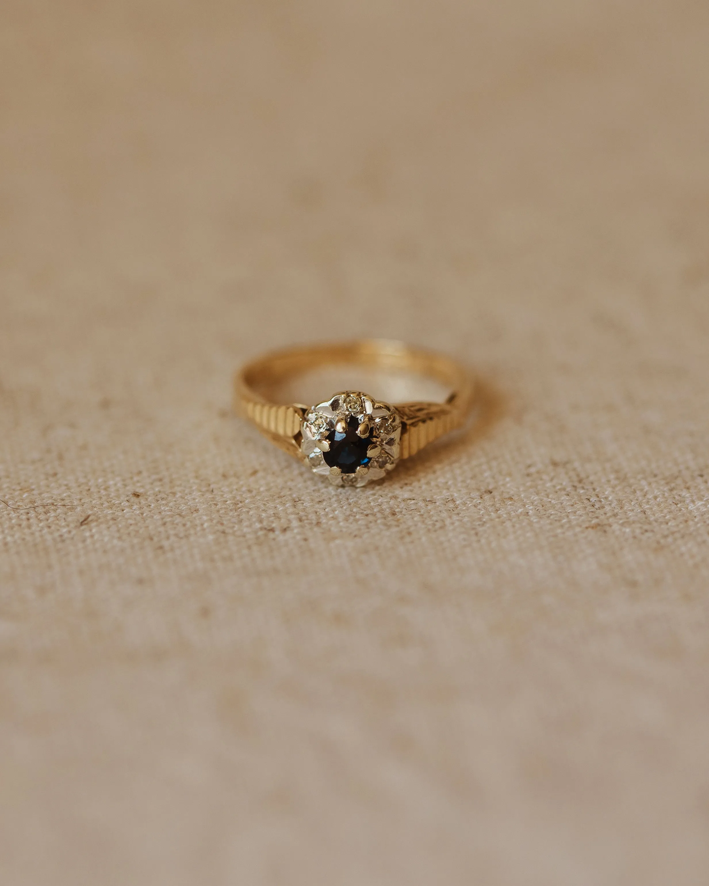 Philippa 1977 9ct Gold Sapphire & Diamond Ring sold by Rock n Rose