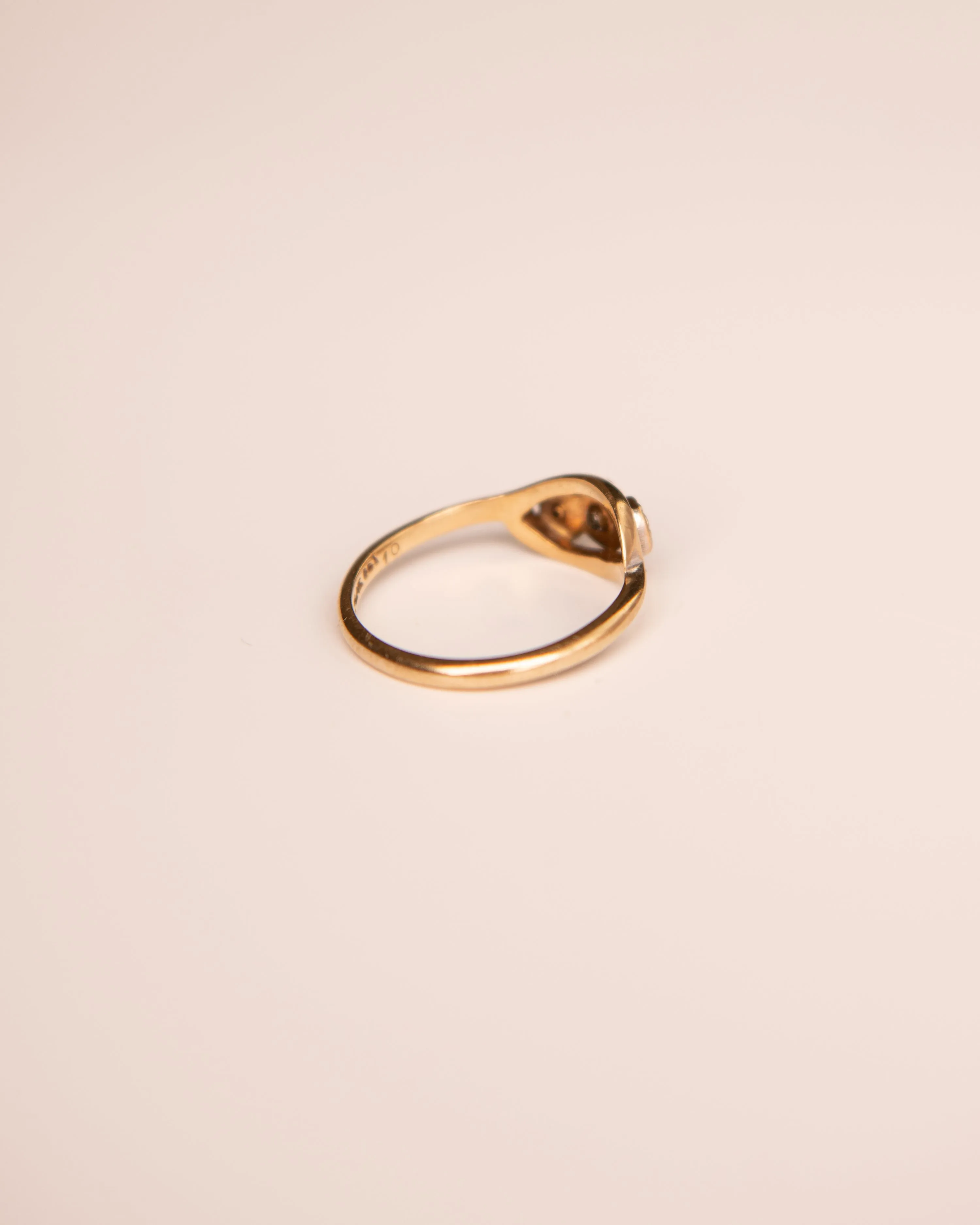 Hazel 9ct Gold Vintage Diamond Trilogy Ring sold by Rock n Rose product image thumbnail 5