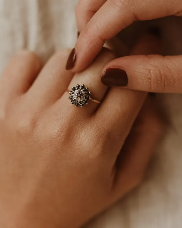 Lorelei 9ct Gold Sapphire & Diamond Ring sold by Rock n Rose