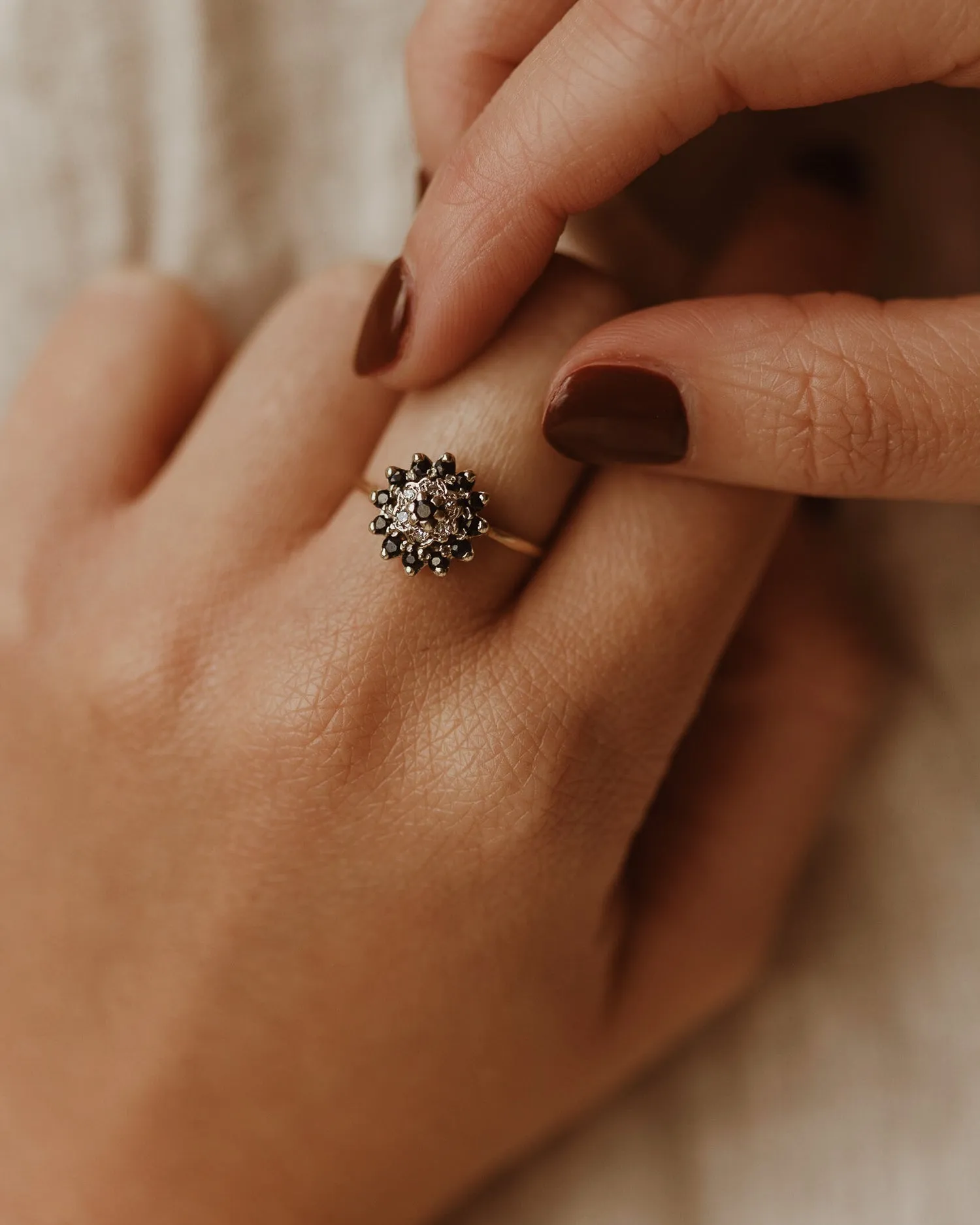 Lorelei 9ct Gold Sapphire & Diamond Ring sold by Rock n Rose