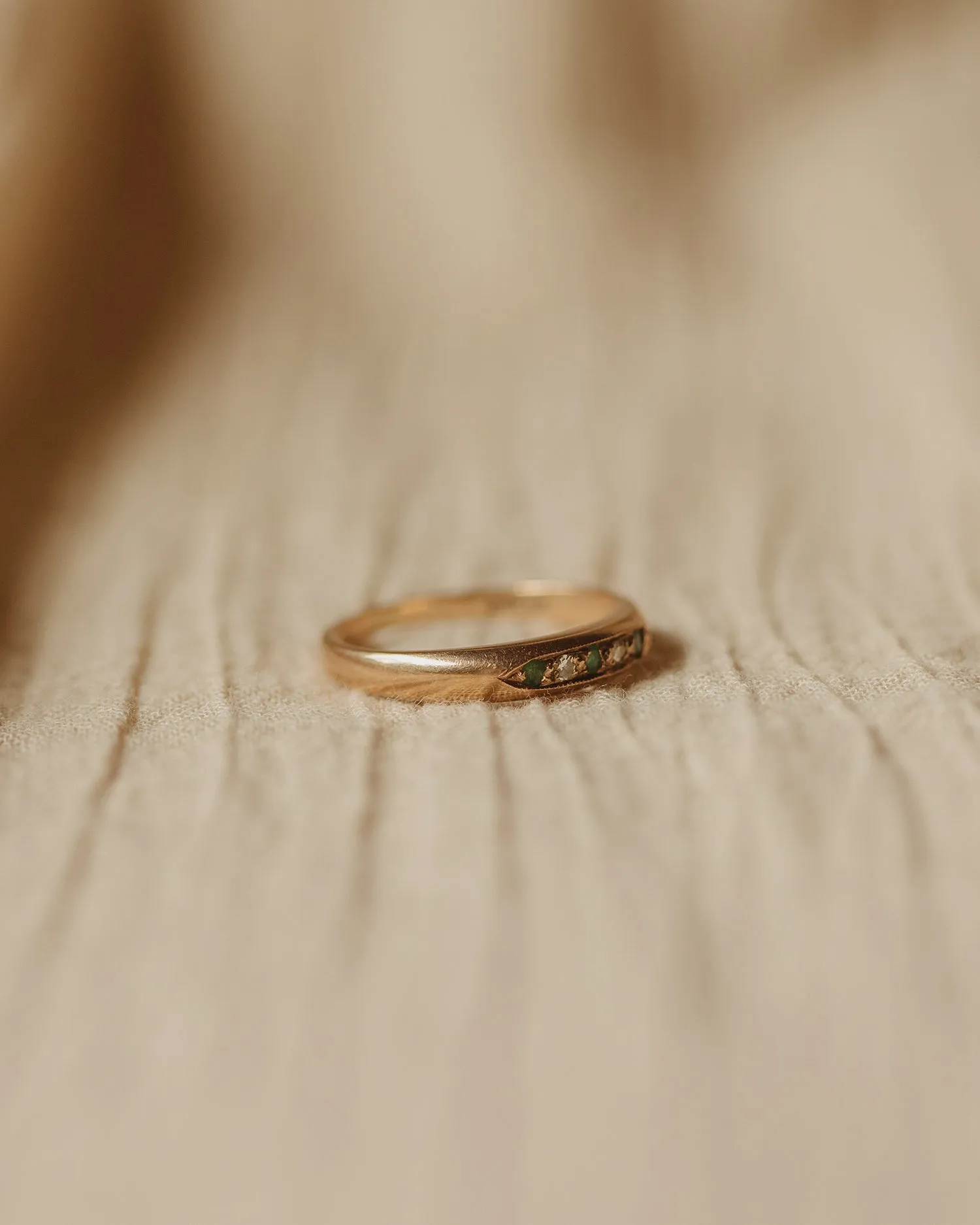 Winnie 9ct Gold Emerald & Diamond Ring sold by Rock n Rose product image thumbnail 3