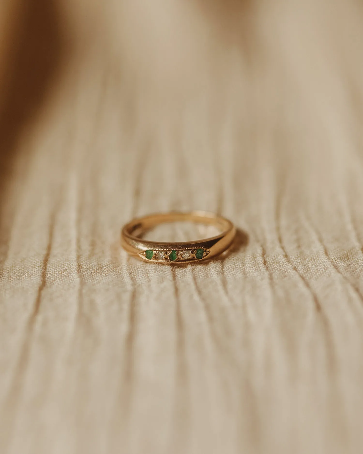 Winnie 9ct Gold Emerald & Diamond Ring sold by Rock n Rose product image thumbnail 2