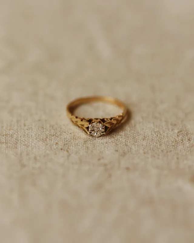 Lucie 1986 9ct Gold Diamond Ring sold by Rock n Rose