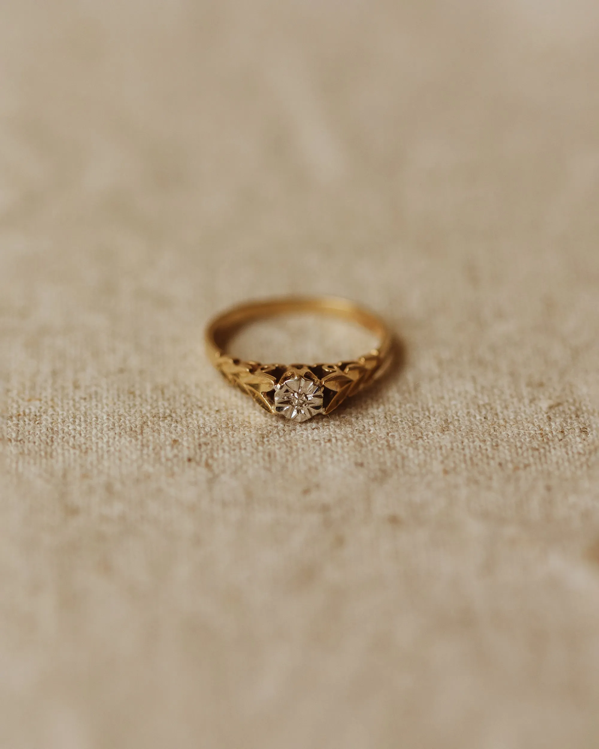 Lucie 1986 9ct Gold Diamond Ring sold by Rock n Rose