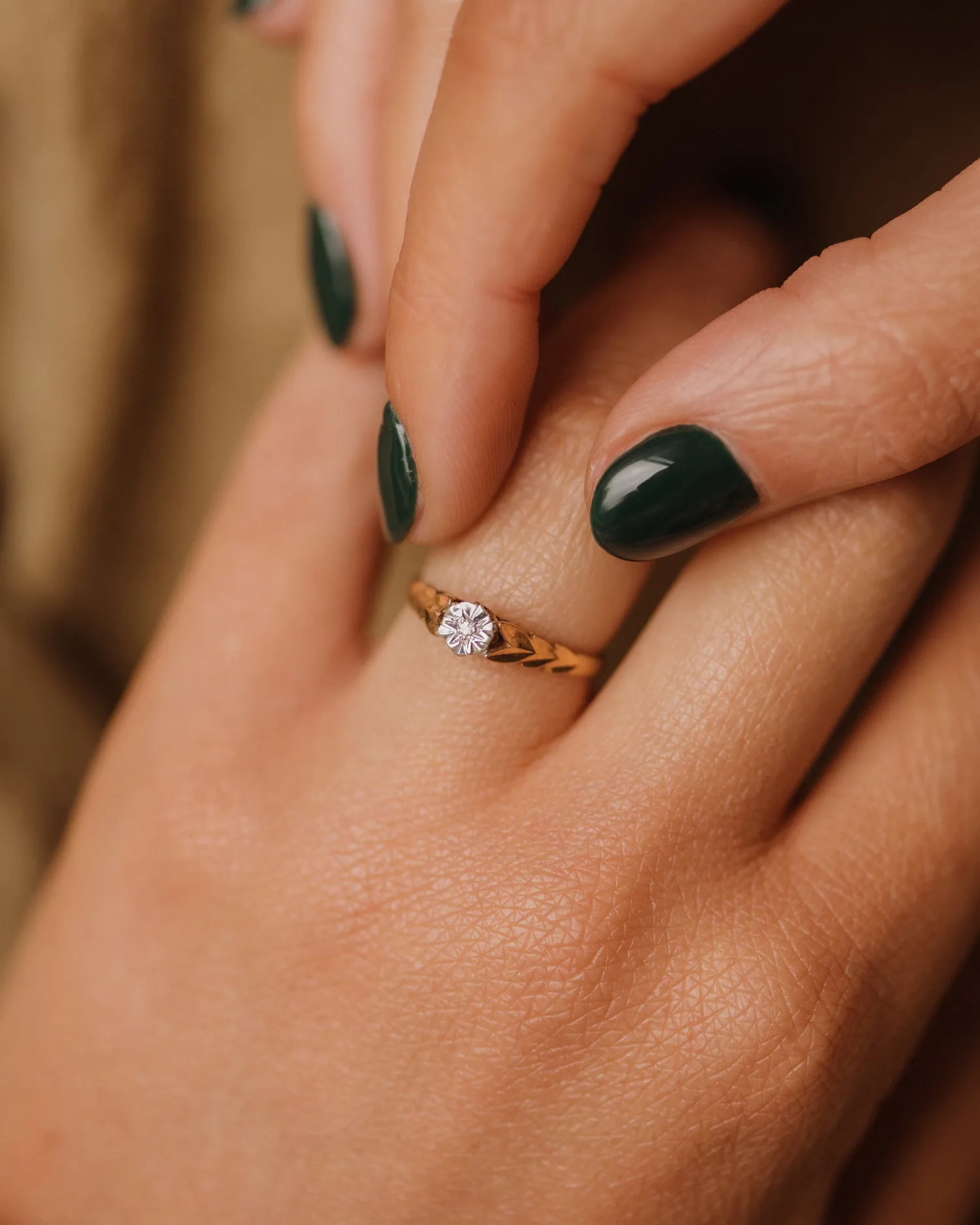 Lucie 1986 9ct Gold Diamond Ring sold by Rock n Rose product image thumbnail 2