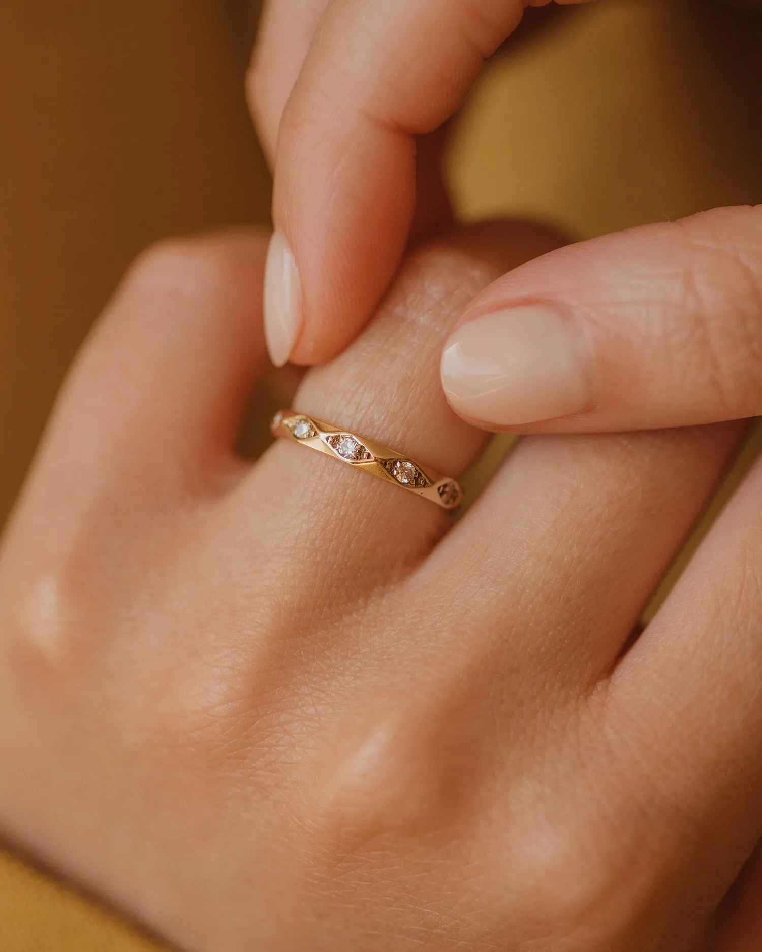 Romilly Vintage 9ct Gold Spinel Eternity Ring sold by Rock n Rose product image thumbnail 2