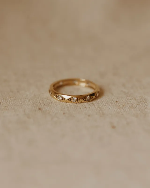 Romilly Vintage 9ct Gold Spinel Eternity Ring sold by Rock n Rose