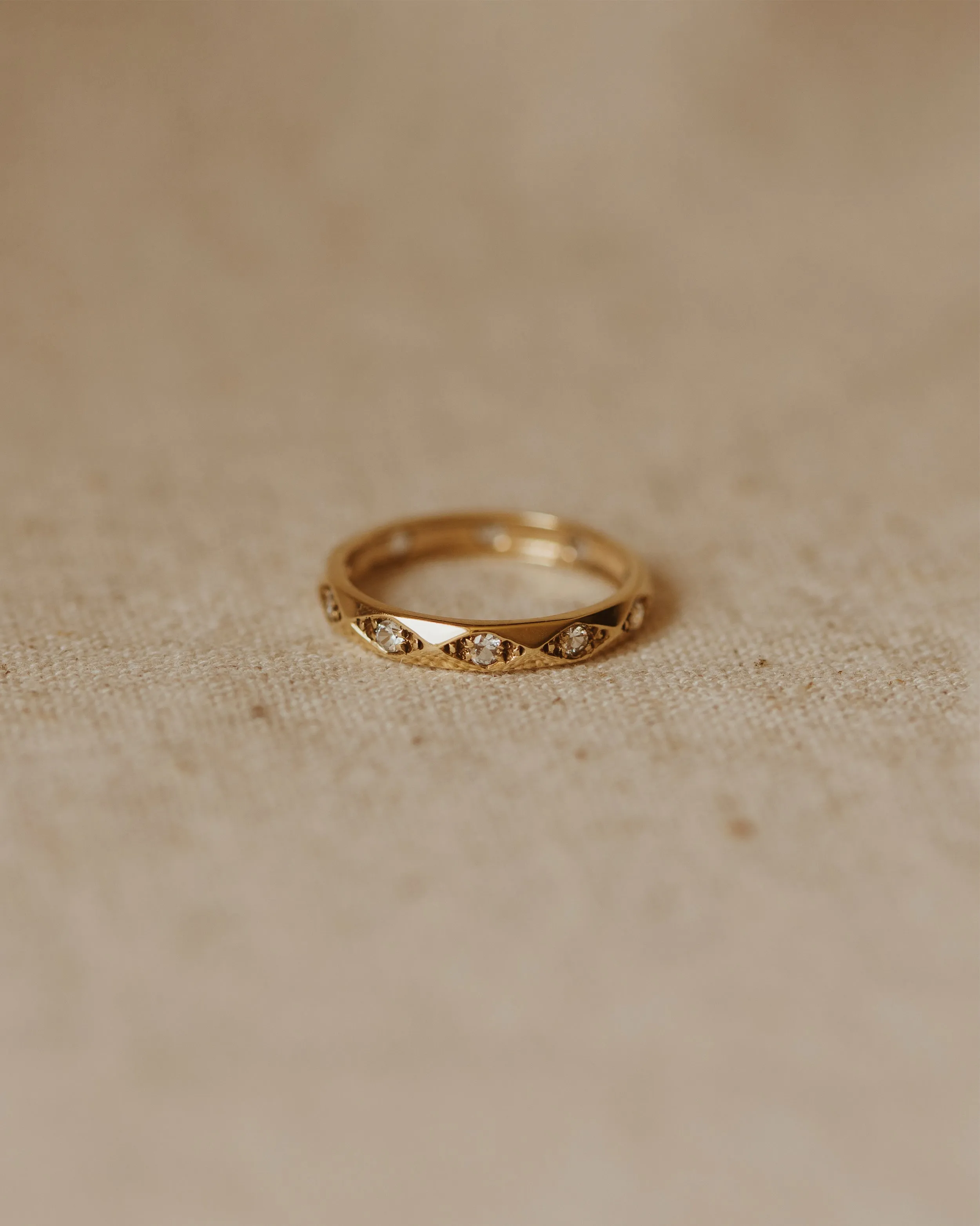 Romilly Vintage 9ct Gold Spinel Eternity Ring sold by Rock n Rose