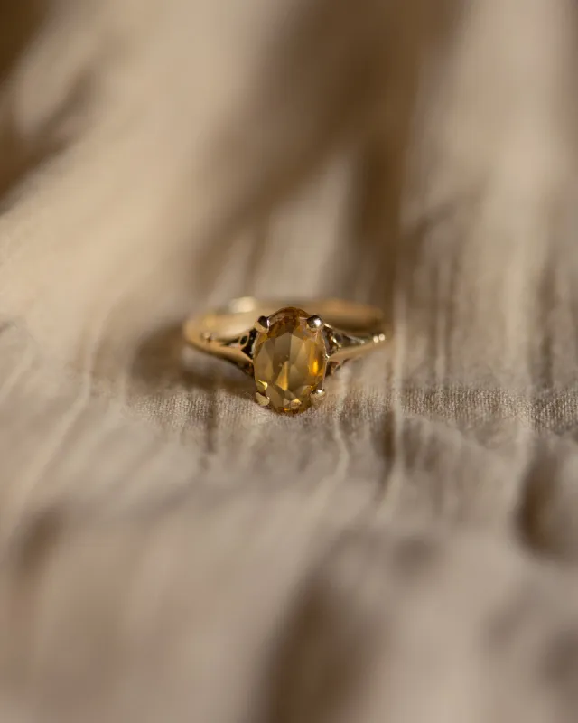 Goldie Vintage 9ct Gold Citrine Ring sold by Rock n Rose