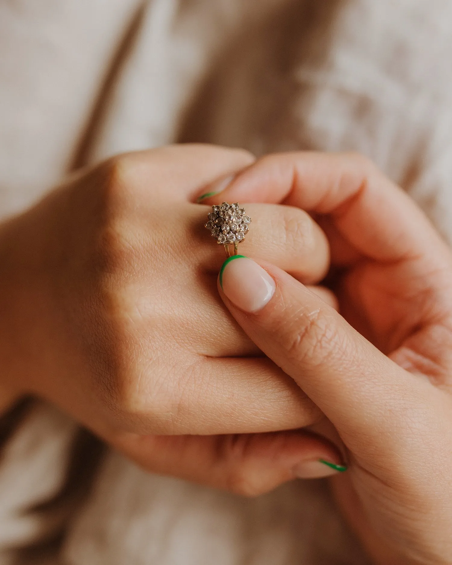 Deloris 9ct Gold Cluster Ring sold by Rock n Rose product image thumbnail 2