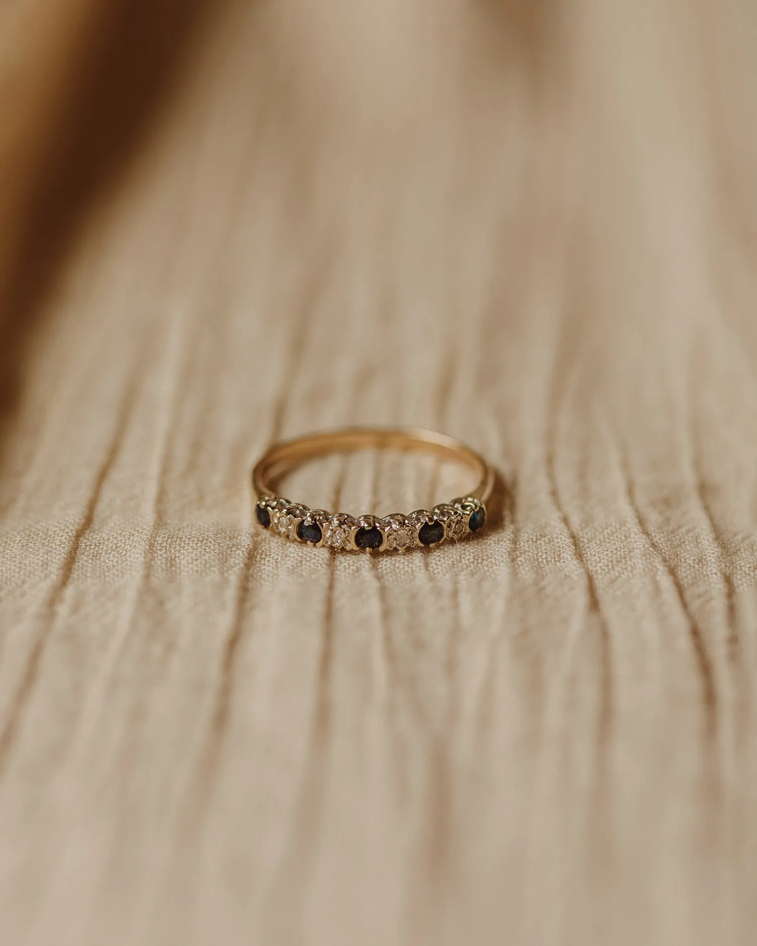 Meredith 9ct Gold Sapphire & Diamond Ring sold by Rock n Rose