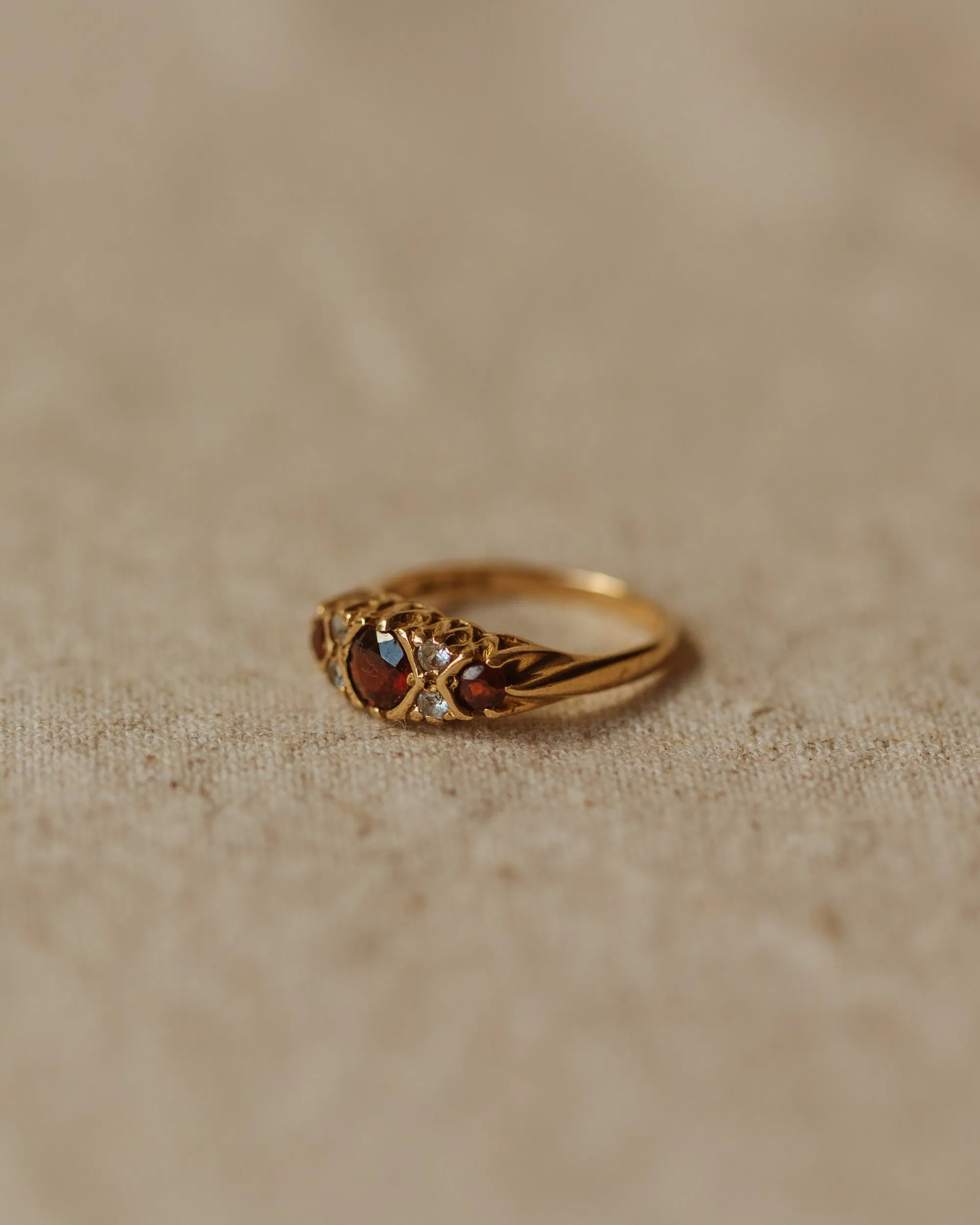 Clementine 1975 9ct Gold Garnet Ring sold by Rock n Rose product image thumbnail 3