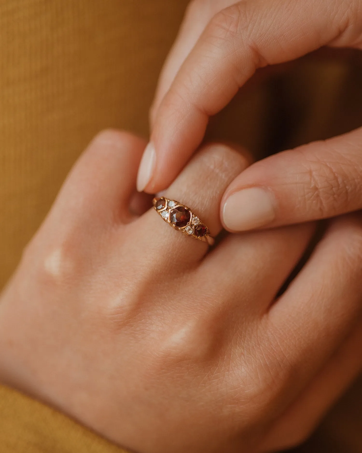 Clementine 1975 9ct Gold Garnet Ring sold by Rock n Rose product image thumbnail 2