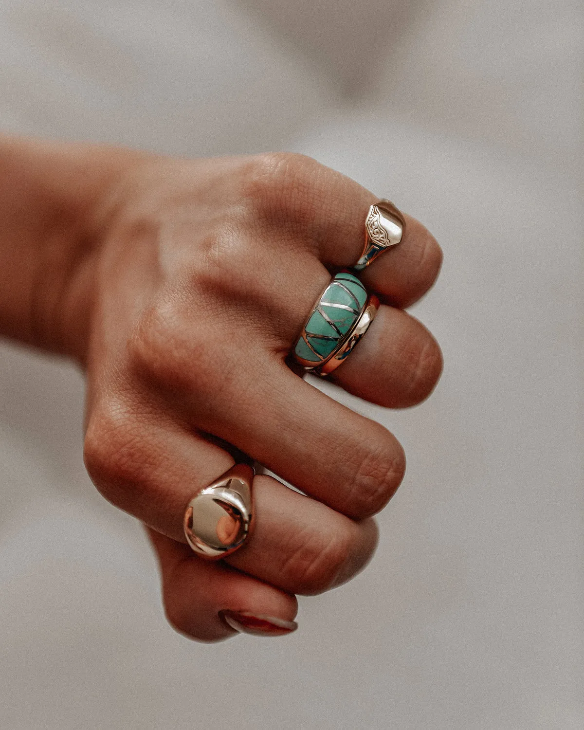 Alexa Gold Vermeil Simple Band Ring sold by Rock n Rose product image thumbnail 5