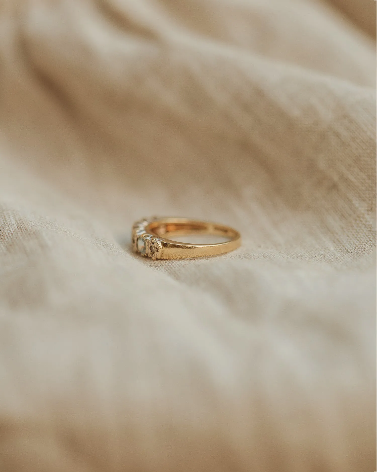 Aubrey 9ct Gold Aquamarine & Diamond Ring sold by Rock n Rose product image thumbnail 5